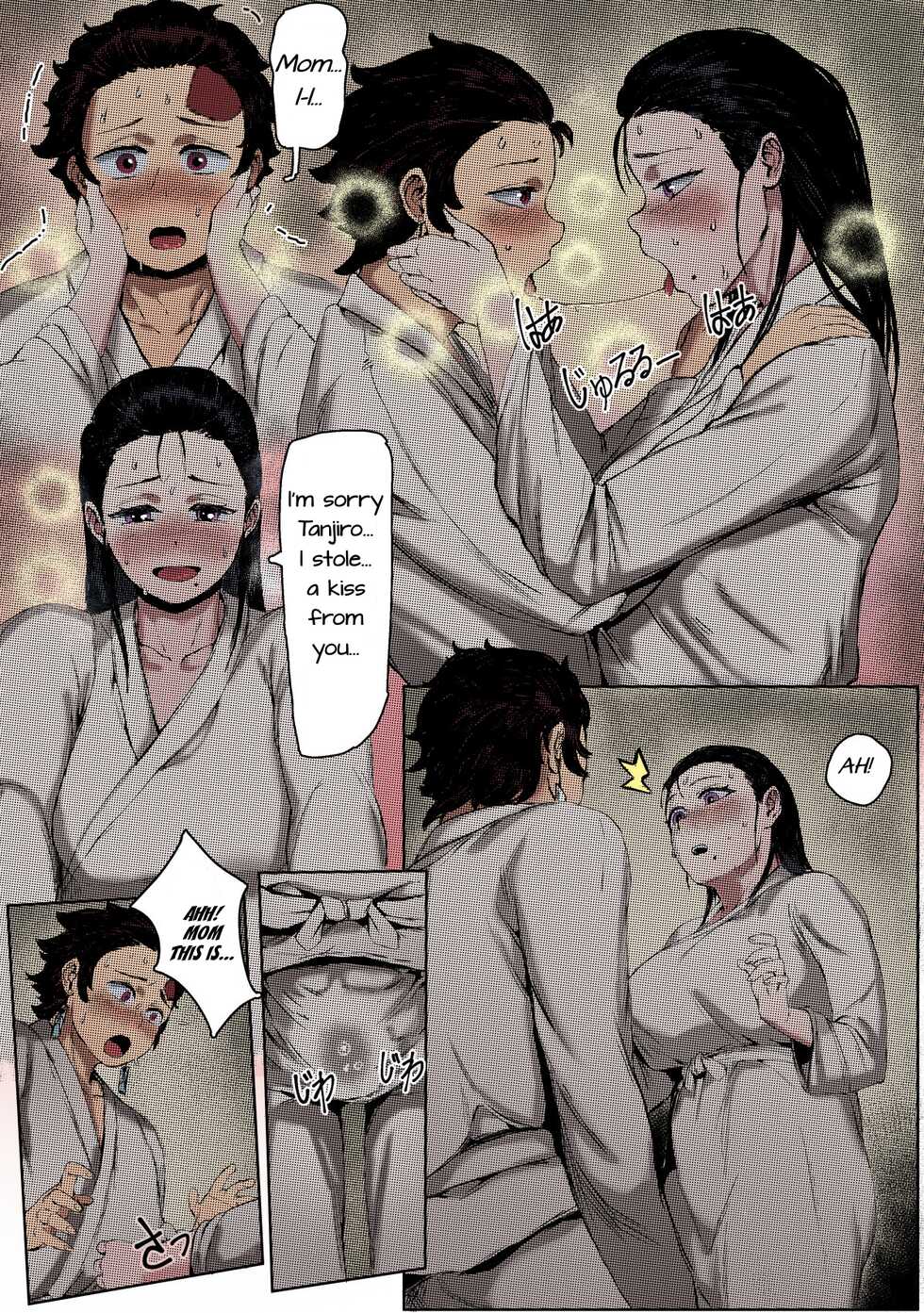[Tobe] Haha to Watashi (ge) | Mother and I (Second Part) (Kimetsu no Yaiba) [English] [Uncle Bane] (Colorized) - Page 13