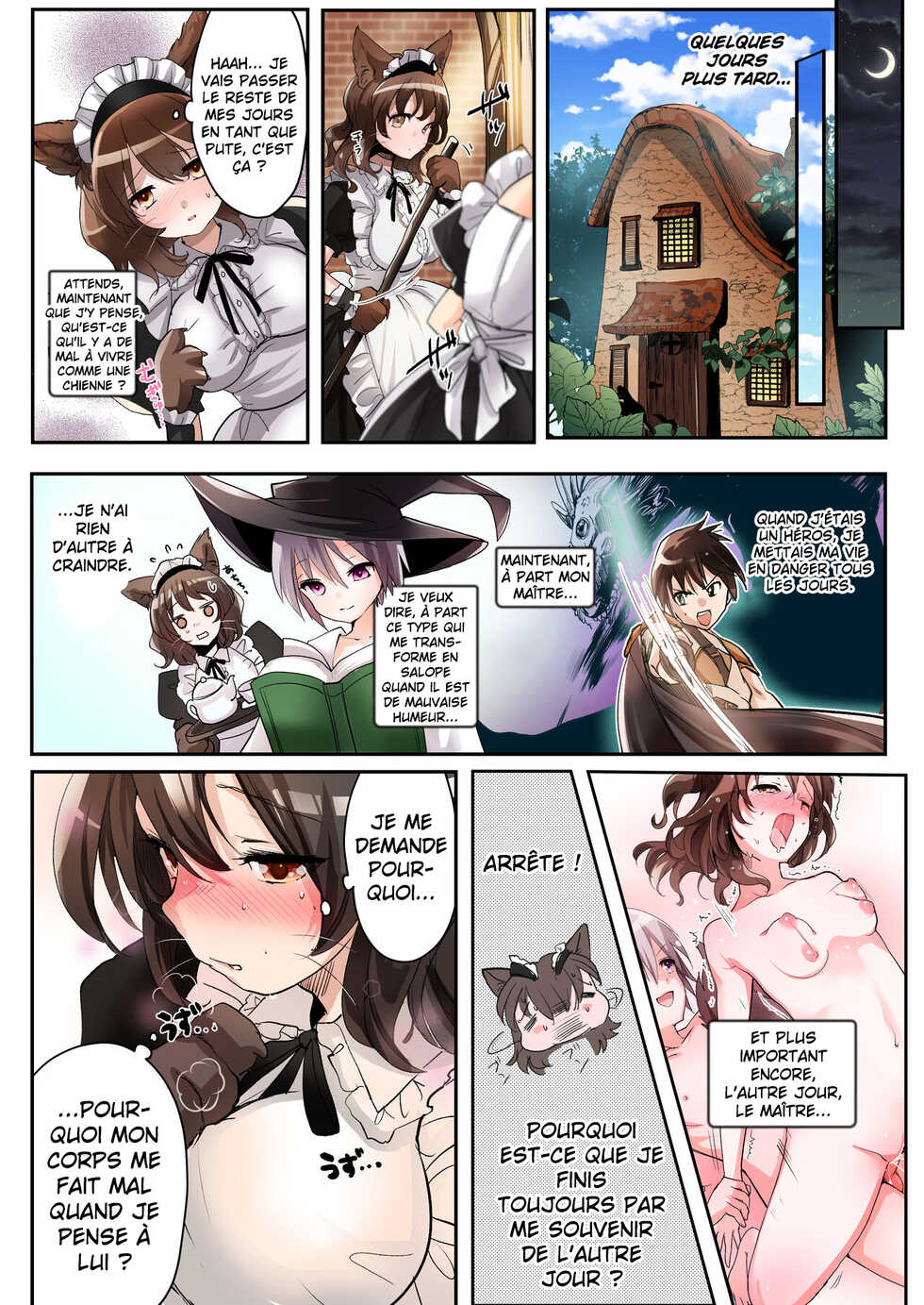 [Amuai Okashi Seisakusho (Tsukumaru)] Yuusha no Ore wa TS Mesuinu Maid nanka ni wa Zettai ni Naranai! [French] [PUTCHY] [Incomplete] - Page 24