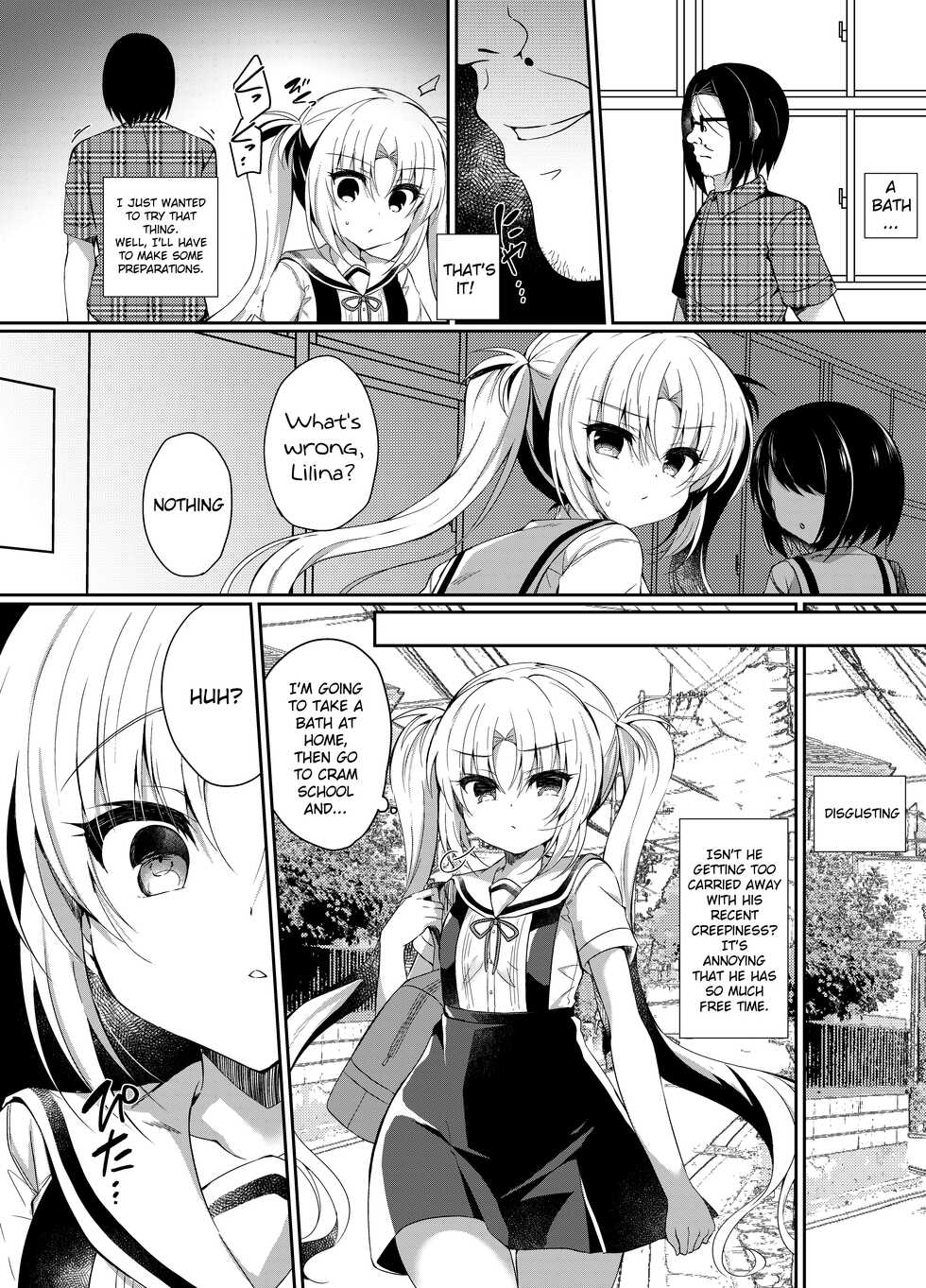 [Lonely Church (Suzunone Rena)] Namaiki Mesu Gaki ni Ofuro de Saimin Seisai [English] [Digital] - Page 4