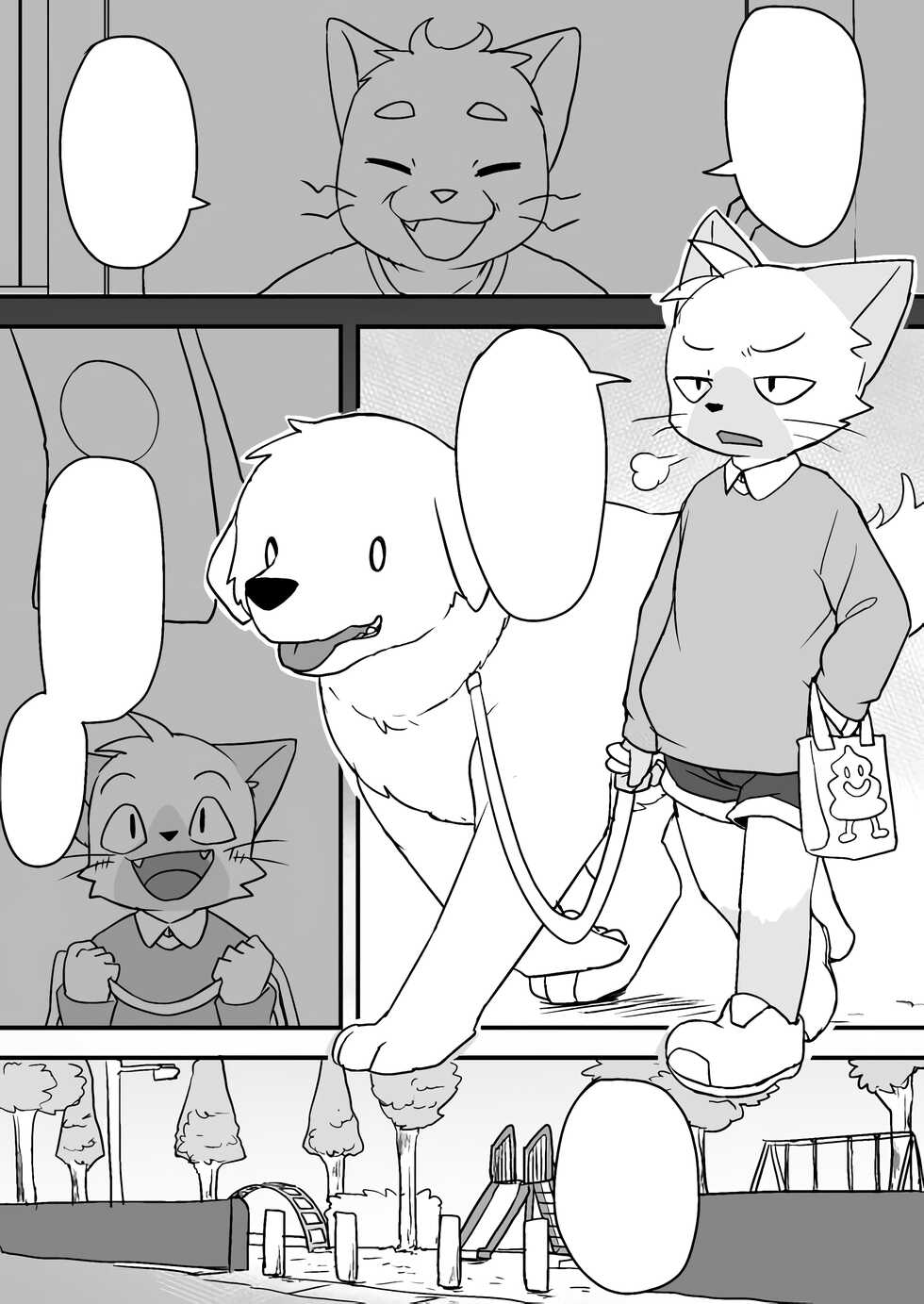 Manmosu Marimo - Walking the Cat (Unfinished) [Textless] - Page 2