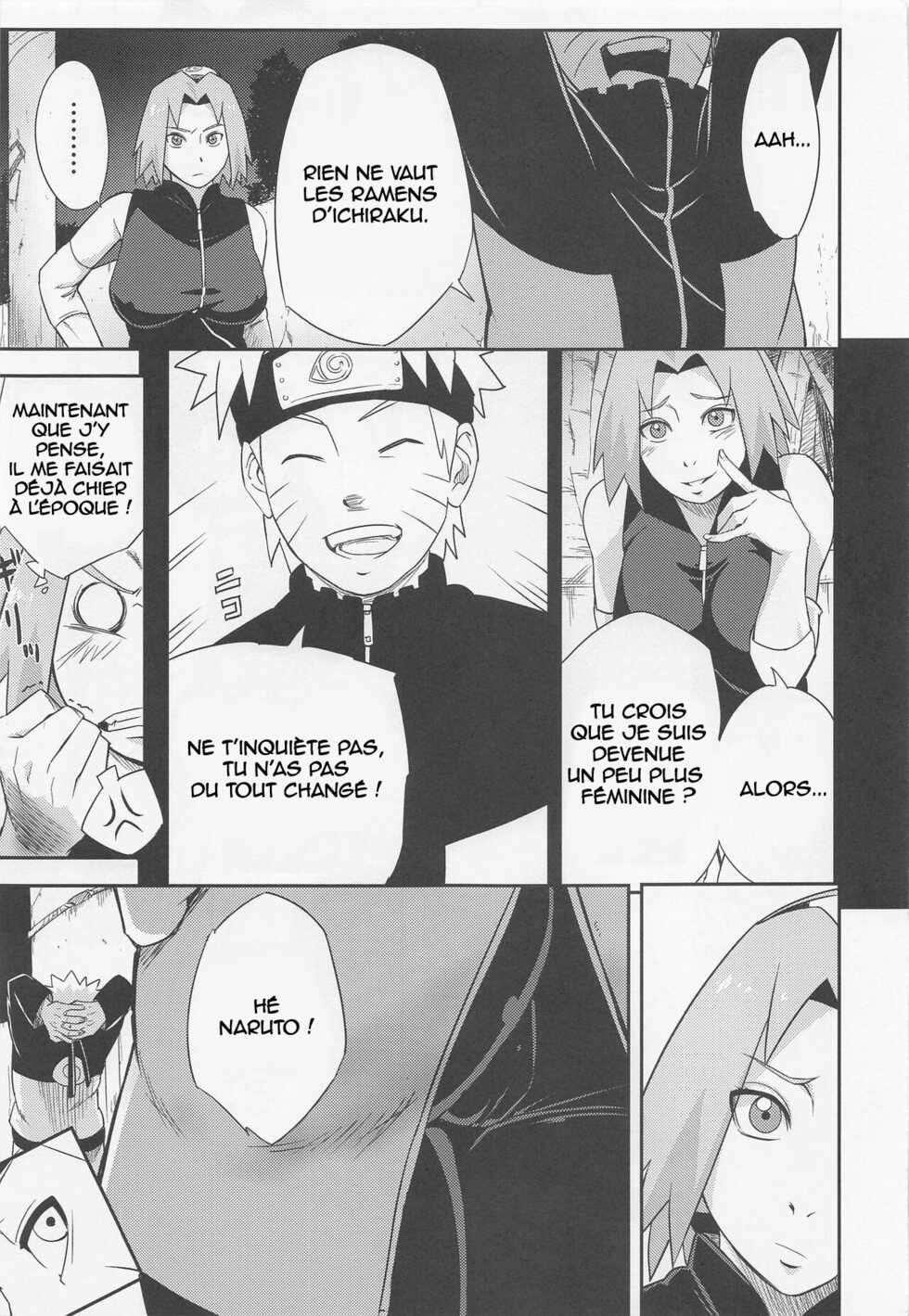 (C100) [Karakishi Youhei-dan Shinga (Sahara Wataru)] Hyakugo no Jutsu (Naruto) [French] - Page 4