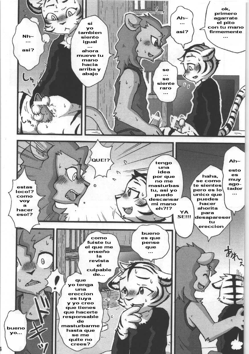 (C76) [Hagu+on→Line (Mikaduki Karasu)] Hyakujuu x Mitsurin (Dai wa Shou o Kaneru?) [Spanish] - Page 7