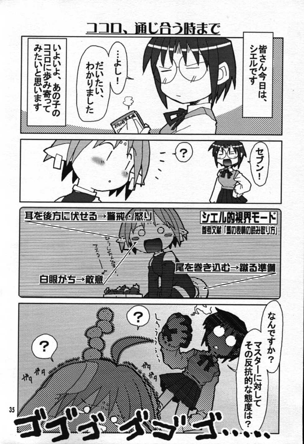 [Nyankotei (Kurogane Gin)] Kyuuketsu Shoudou Yubi Chupa Riron (Tsukihime) - Page 35