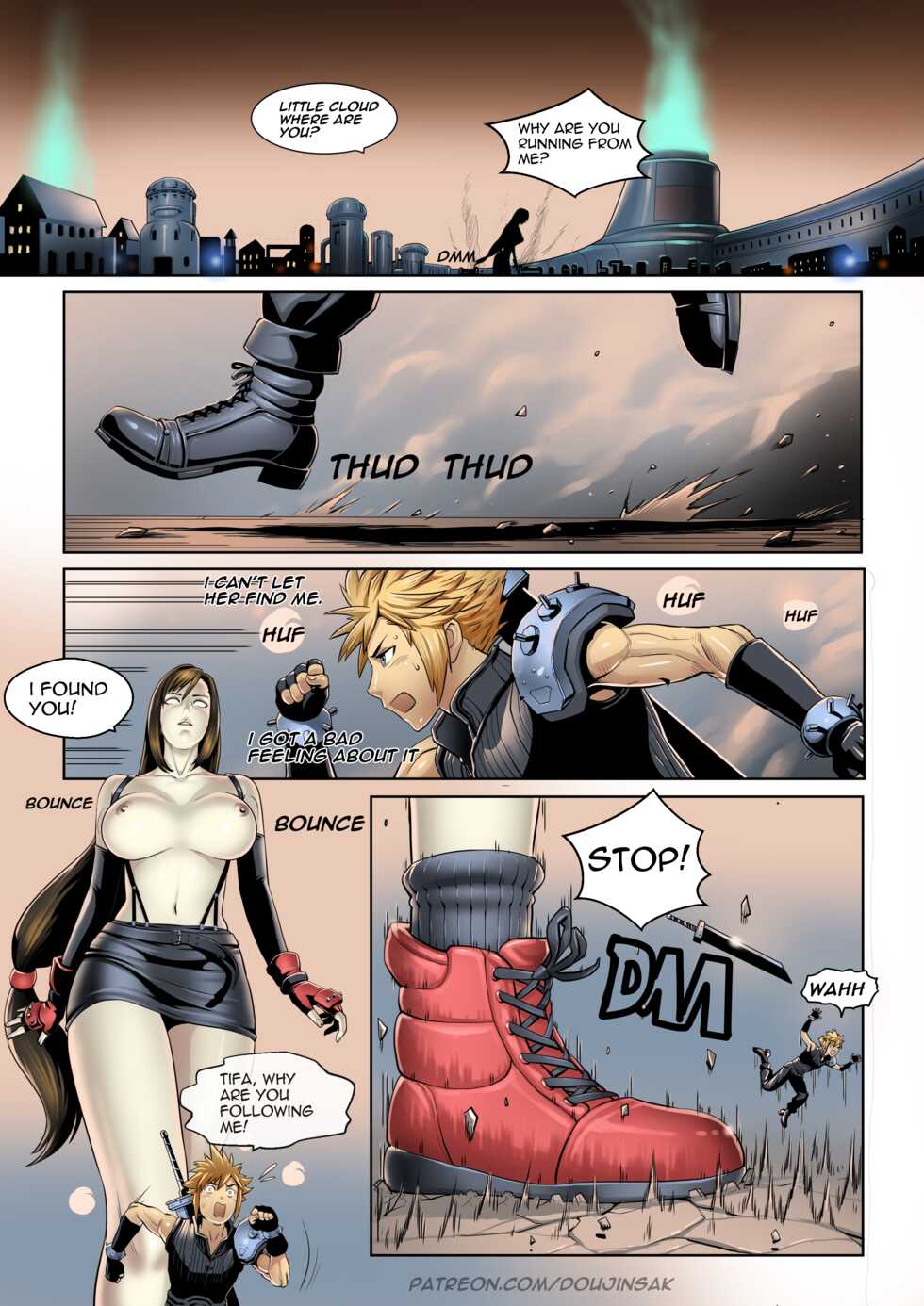 [Doujinsak] Giantess Fantasia 2 (Final Fantasy VII) - Page 7