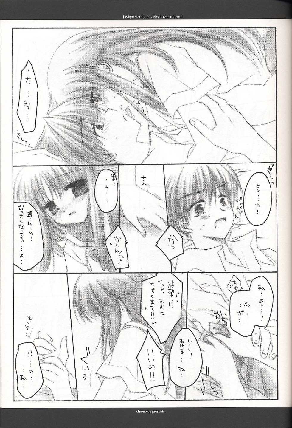(C62) [Chronolog (Sakurazawa Izumi)] Night with a clouded-over moon (Suigetsu) - Page 14