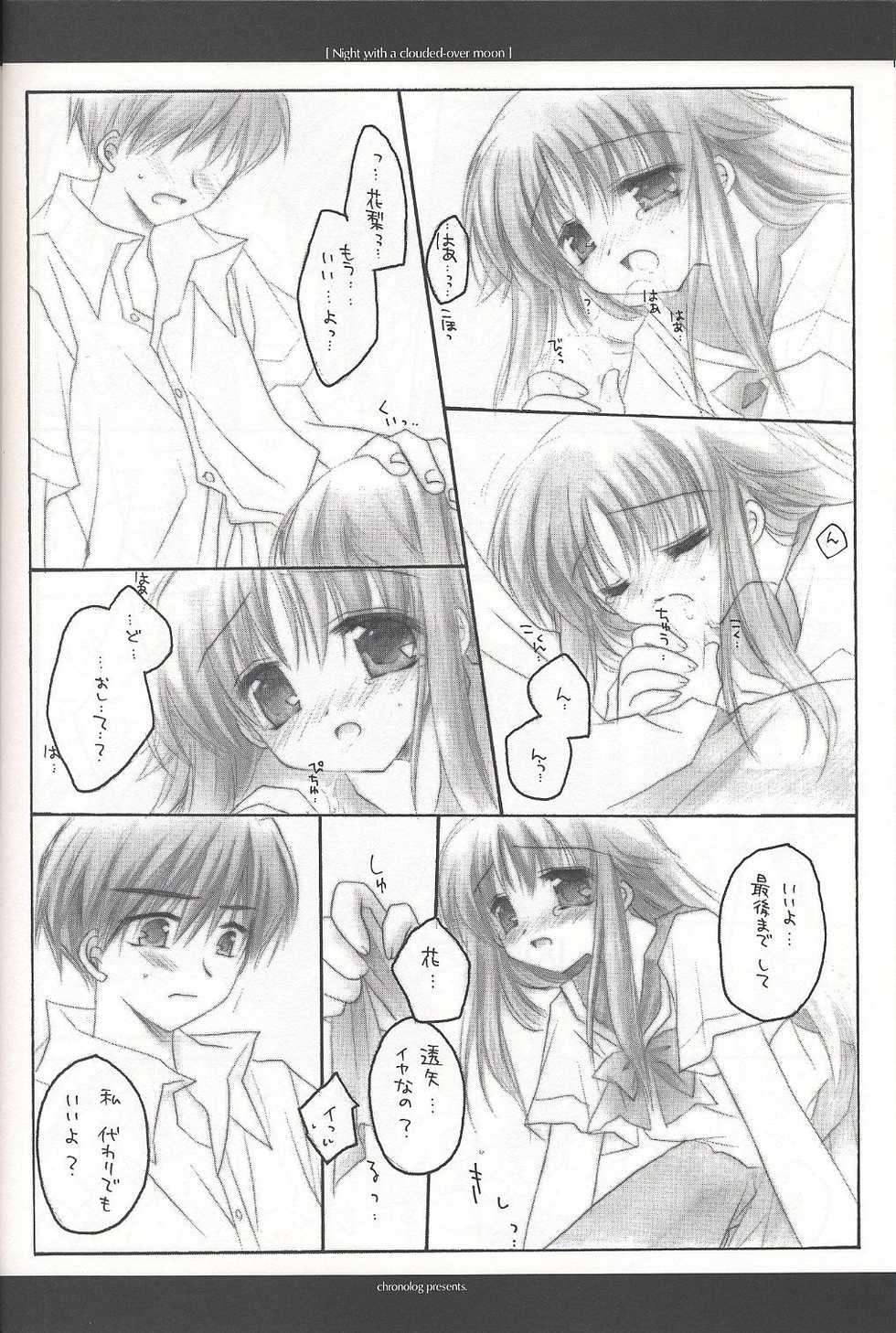 (C62) [Chronolog (Sakurazawa Izumi)] Night with a clouded-over moon (Suigetsu) - Page 17