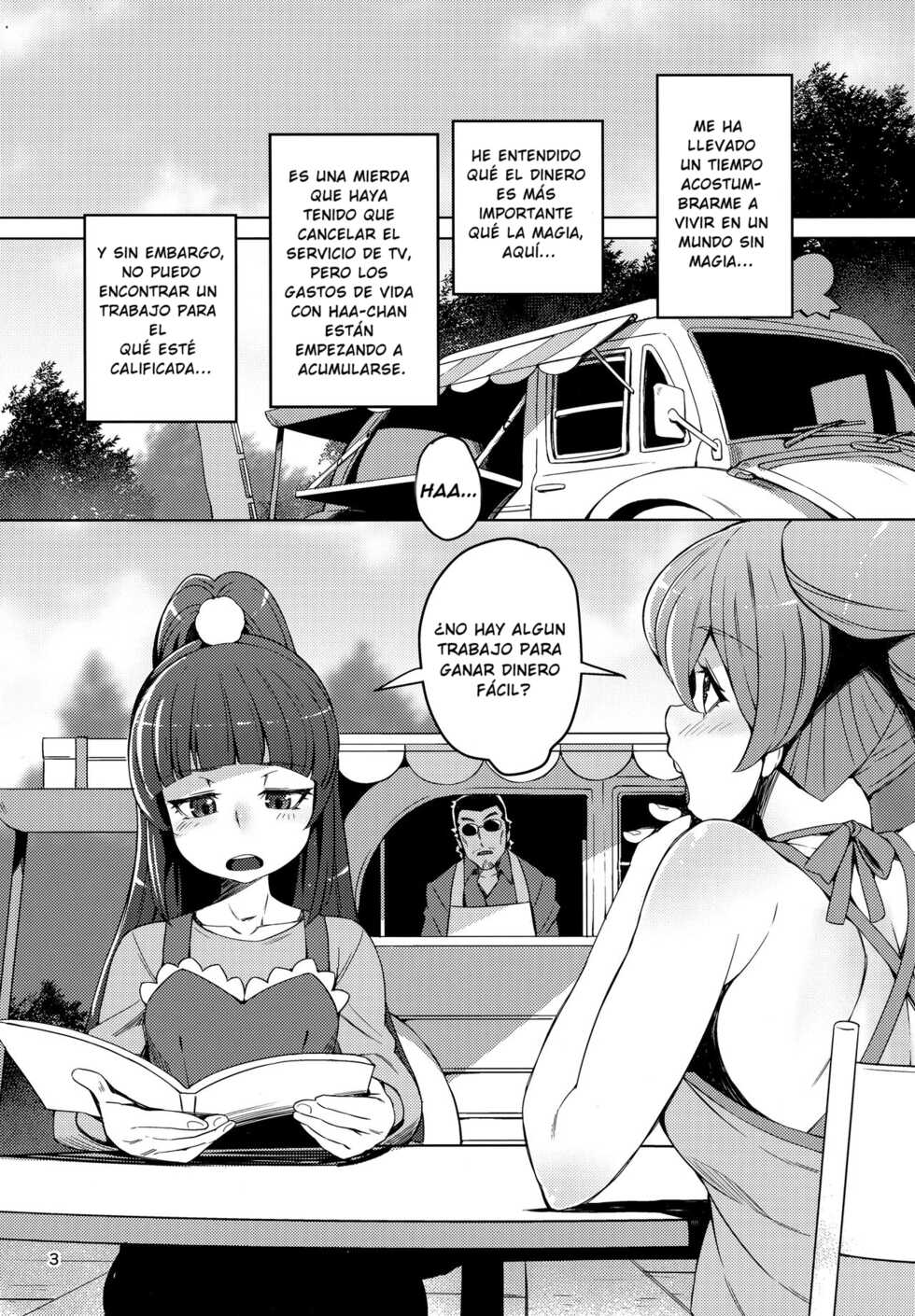 (C90) [LongHornTrain (CyoCyo)] Magical Peach Pie (Mahou Tsukai Precure!, Fresh Precure!) [Spanish] [Honky] - Page 2