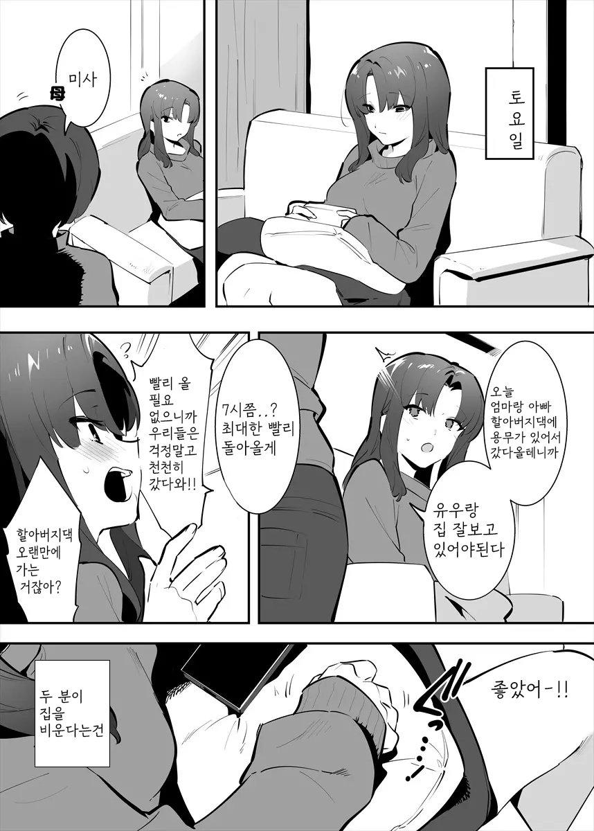 [nemuke? (Nise)] Shiteru Kyoudai no Kyuujitsu | 하는 남매의 휴일 [Korean] - Page 3