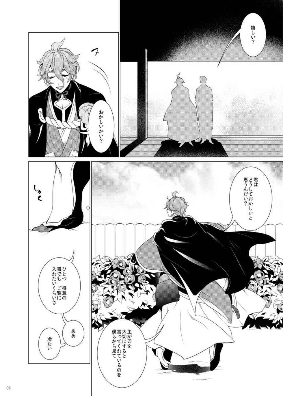 [CTN (Teshio)] Hii Fuu Kazoete Ochiru Tsubaki no (Touken Ranbu) [Digital] - Page 6