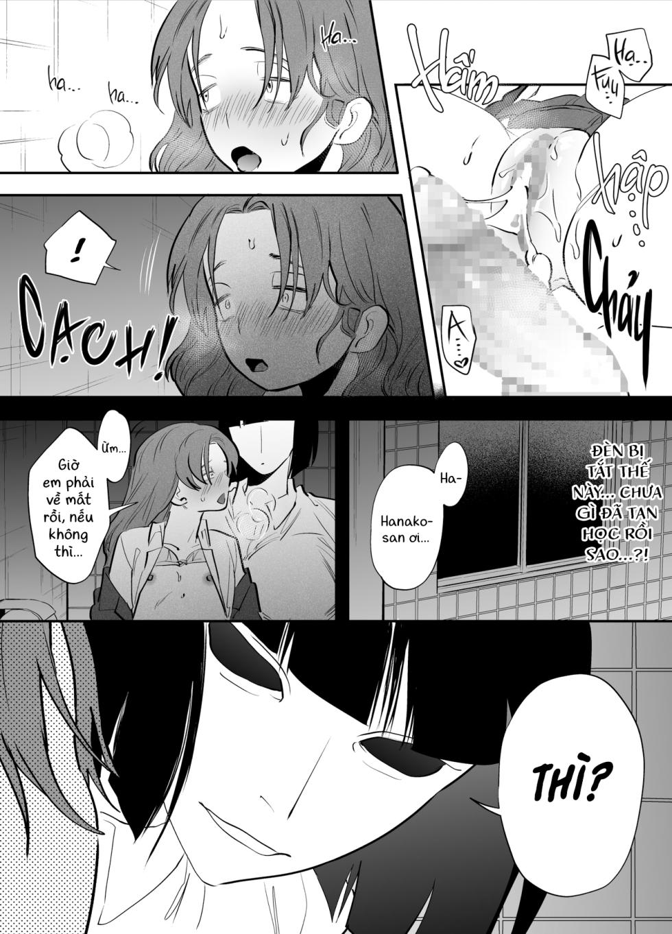 [Tosha Pink (Chimeda)] Watashi to toire to futanari Hanako-san | Mình, WC, và futanari Hanako-san [Vietnamese Tiếng Việt] [2ta4ever] - Page 17