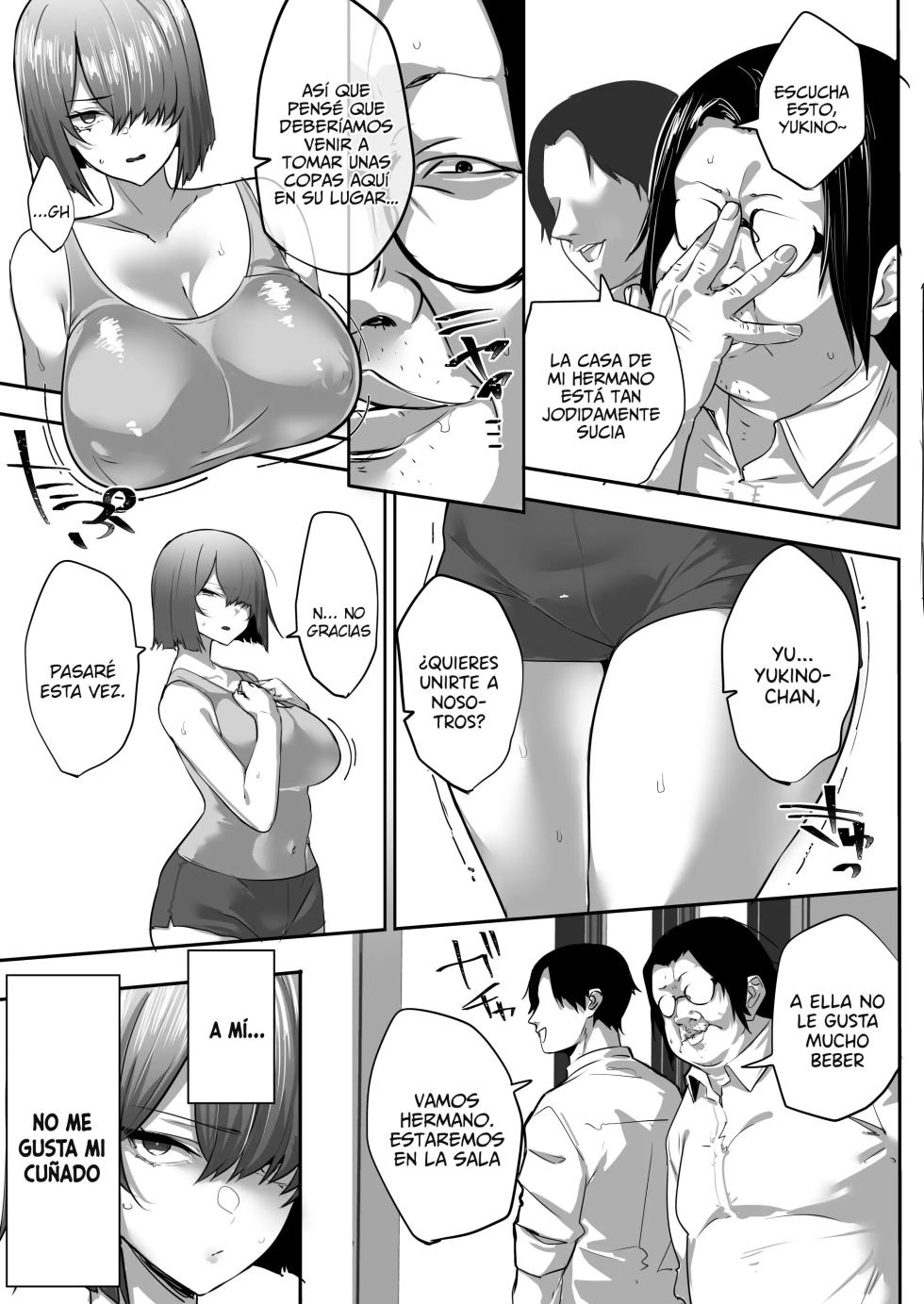 [Ofuton de Suyaa (Mitsudoue)] [NTR] Gikei ni Haiboku Cool na Hitodzuma [Haishinsha] [Spanish] - Page 8