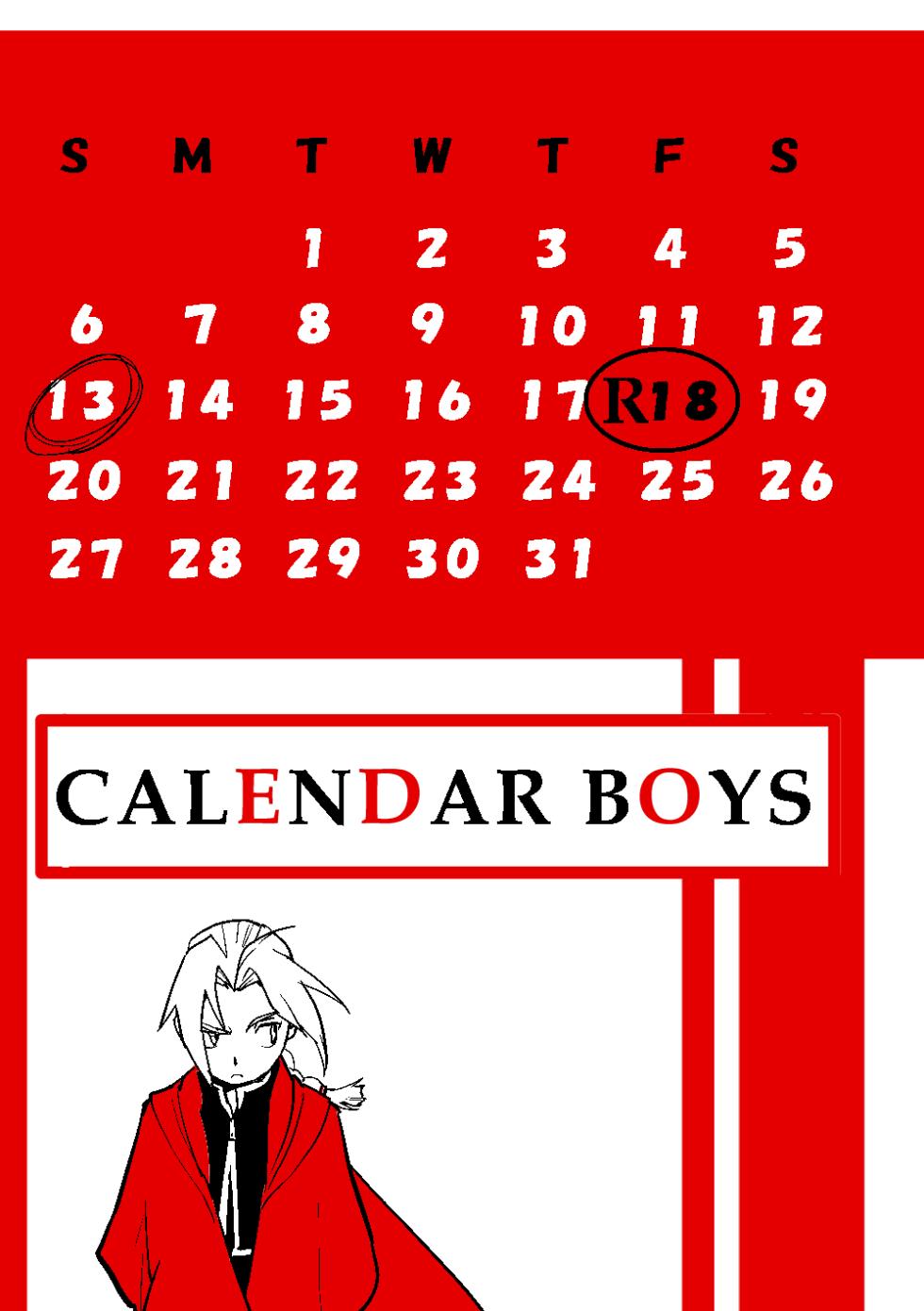 [CUCUMIS (Uri Kurage)] Calendar Boys (Fullmetal Alchemist) [Digital] - Page 1