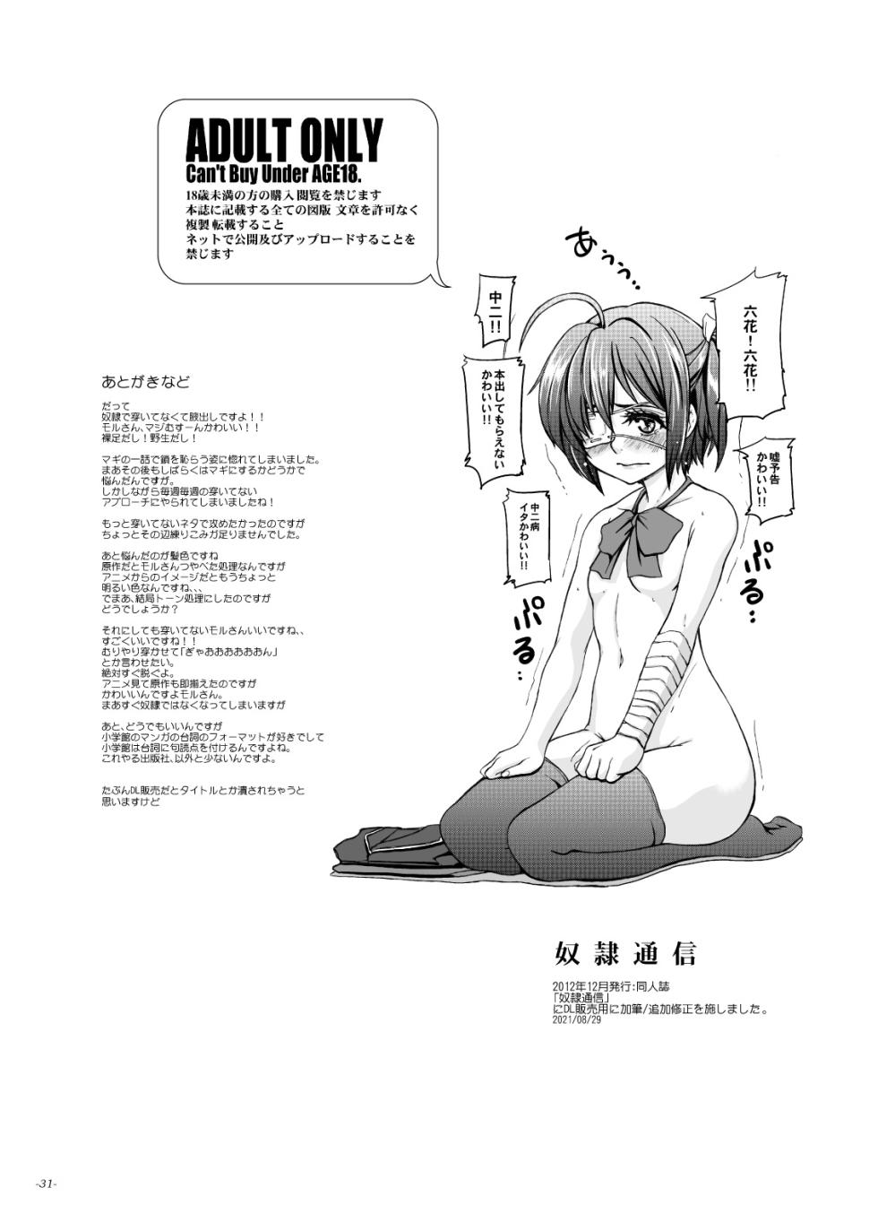 [Sekai Kakumei Club (Ozawa Reido)] Dorei Tsuushin (Magi) [Chinese] [潇洒个人汉化] [Digital] - Page 30
