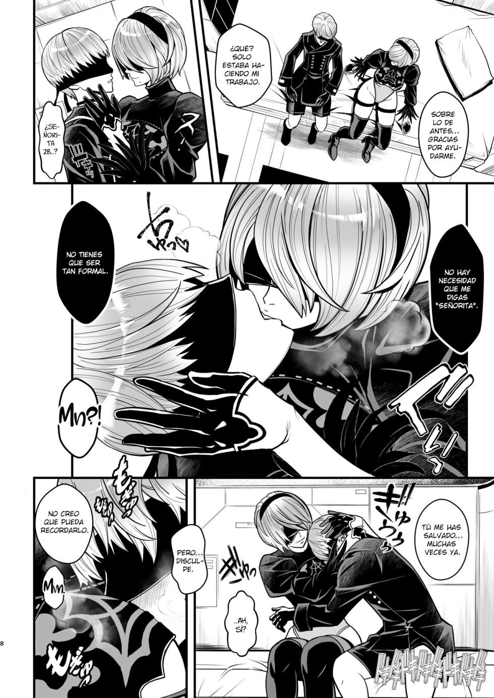 [Metabo Offensive Smell Uproar (Itachou)] Onna Senshinokyuusoku | Female Warrior Rest (Nier: Automata) [Spanish] [Digital] - Page 8