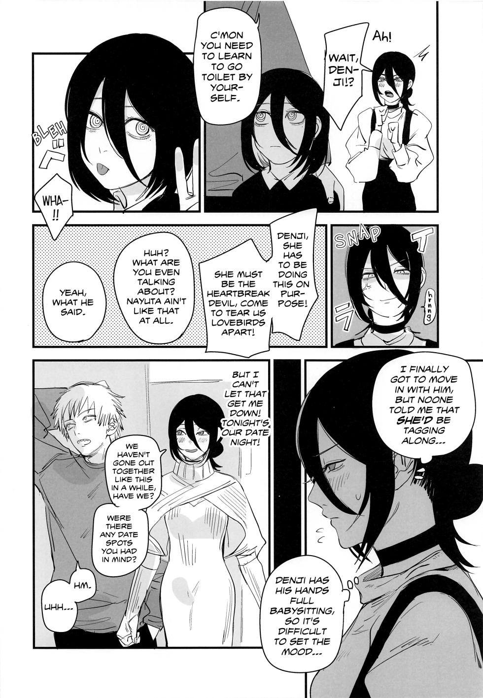 (C101) [OnikuShop (Onikuya)] Denji-kun, Chotto Kyuukei Shimasen ka? | Why Don't We Take a Break, Denji? (Chainsaw Man) [English] [SaLamiLid] - Page 3