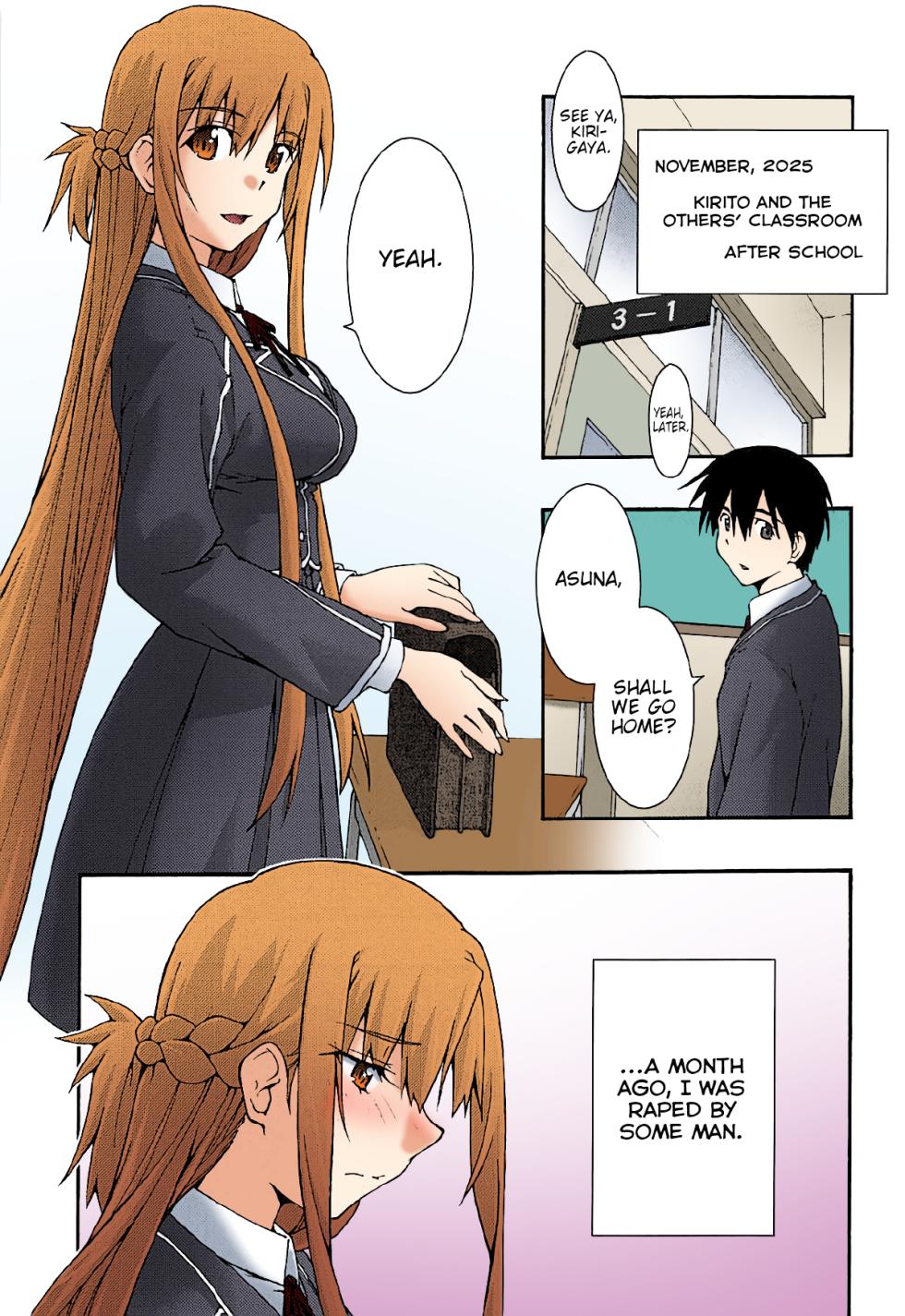 [sandglass (Uyuu Atsuno)] ochiru -asuna3- (Sword Art Online) [English] [Brolen/Nisor] [Colorized] - Page 4