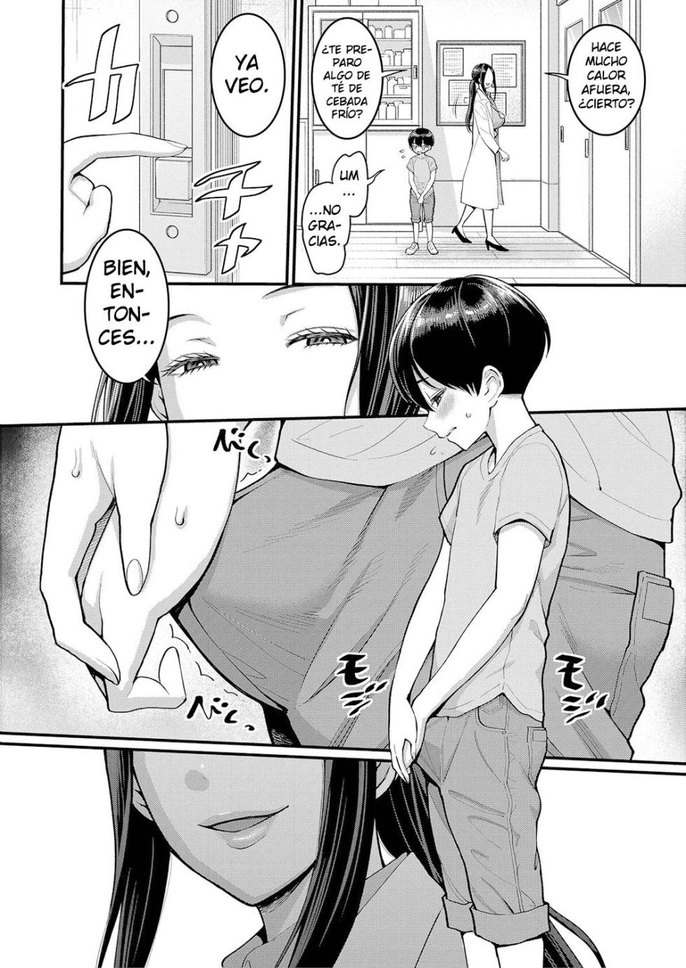 [Agata] Shiori Sensei wa Ochinchin no Sodateya-san | Esta es la historia de un amor sexual entre una enfermera del colegio y el crecimiento del pene de un chico [Spanish][Cark-san][Digital] [1/8] - Page 5