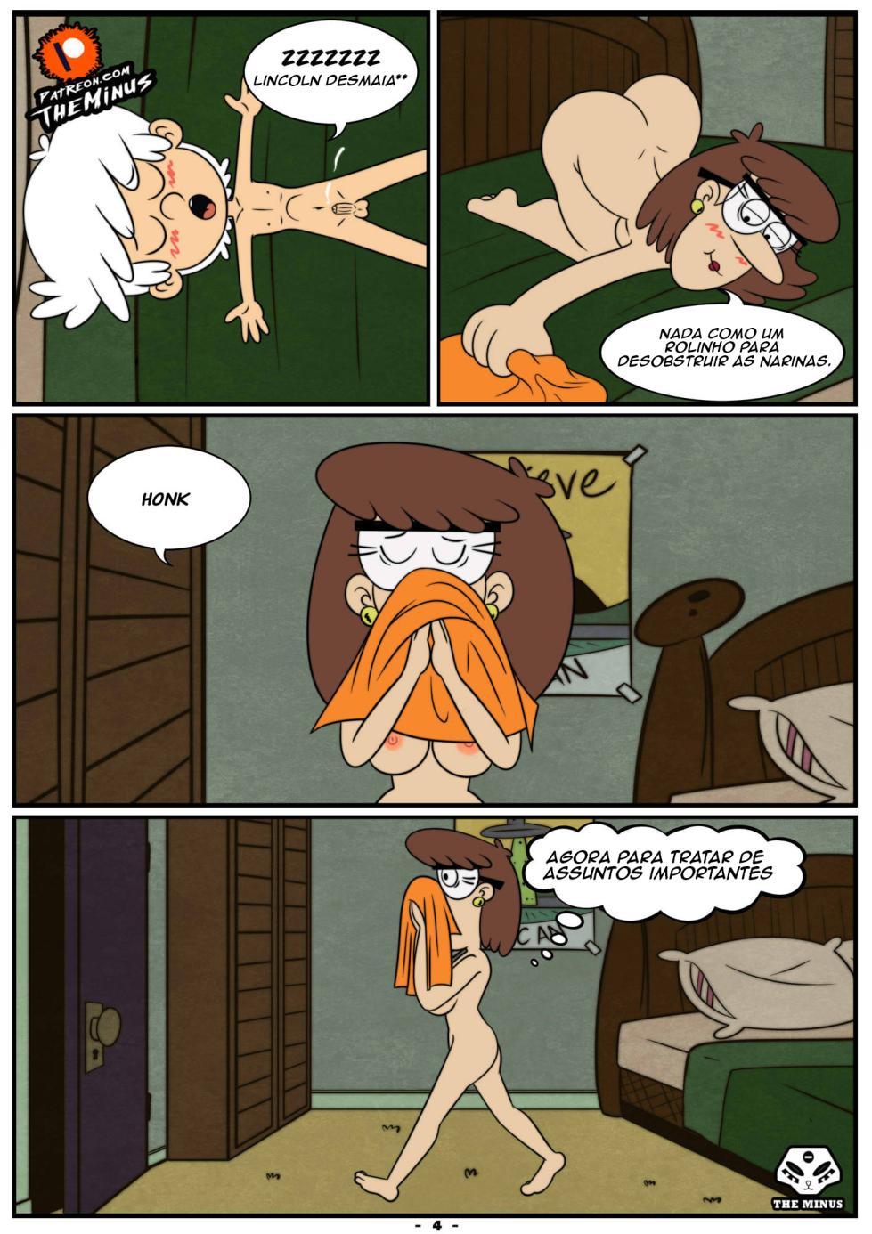[Zone Minus] The Loud House: Mrs. Gurdle x Lincoln (Portuguese) - Page 5