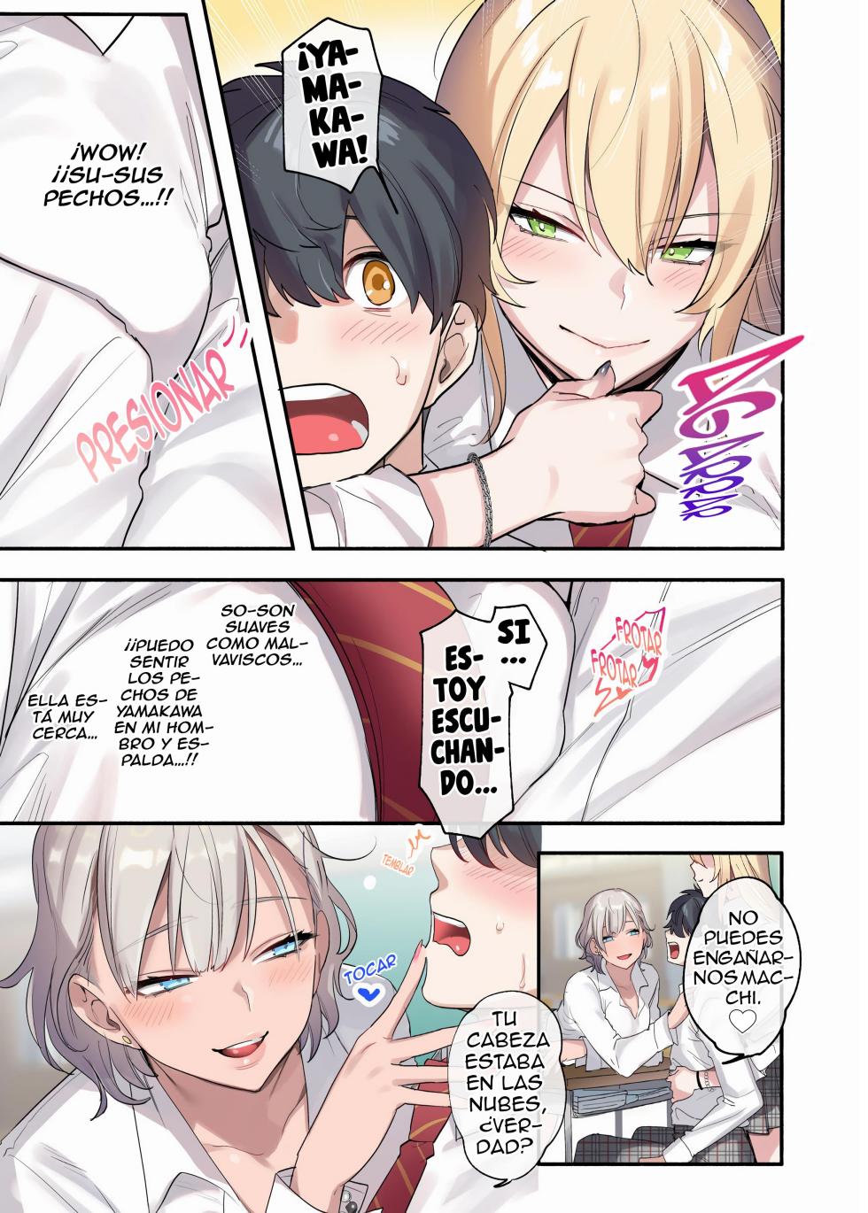 [Oniben Katze & Shituzhi] Class de Otoko wa Boku Hitori!? ~Kawaii Anoko-tachi ni Kakomarete~ | El Único Chico En La Clase ~Rodeado De Bellezas~ [Spanish] [Anime no Mansebia] [Digital] - Page 4