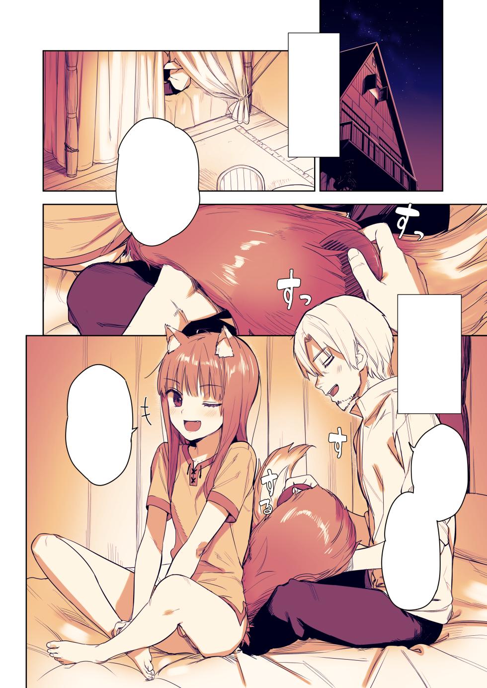 [Ajisaidenden (Kawakami Rokkaku, Takanashi Rei)] Wacchi to Shippori Kezukuroi Hon (Spice and Wolf) [Texless] [Decensored] [Digital] - Page 3