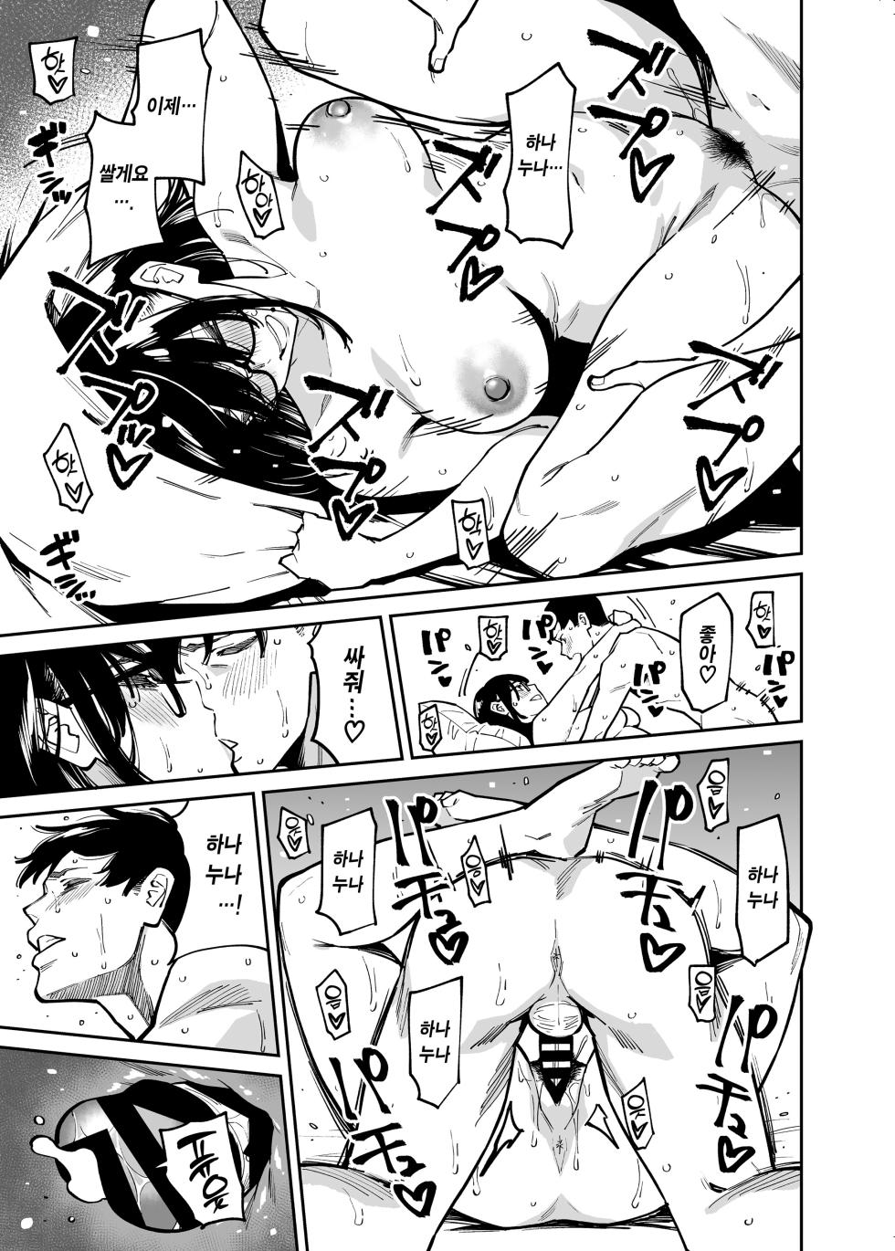 [Uchuusen Shoujigou (Shouji Nigou)] Otonari no Darashina Onee-san ni Nagusamerareru Hanashi | 옆집에 사는 칠칠찮은 누나가 위로해주는 이야기 [Korean] - Page 40
