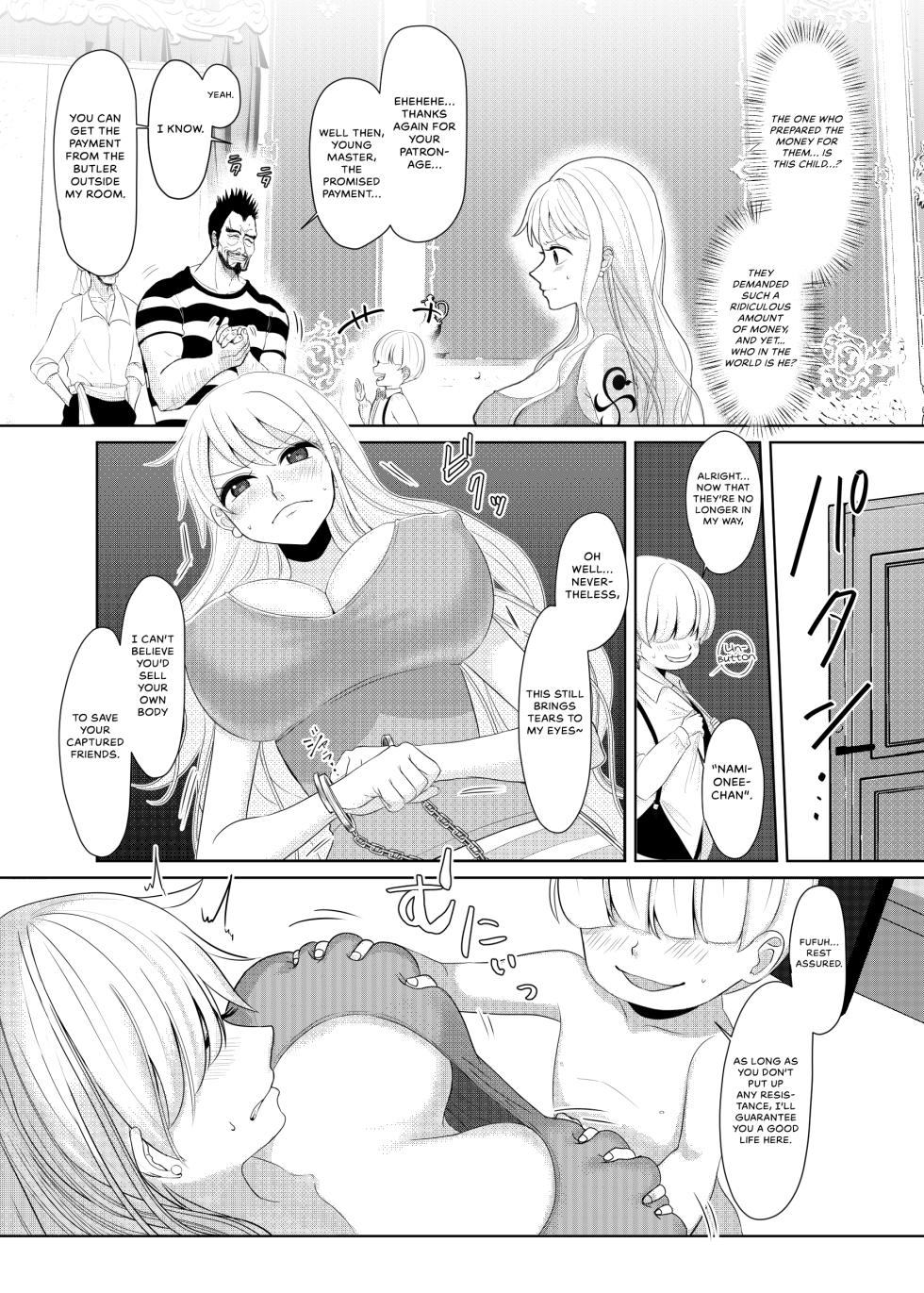 [Samotorake (Akira)] Nami ga Kanemochi no Gaki to Torihiki (One Piece) [English] {Hennojin} - Page 2