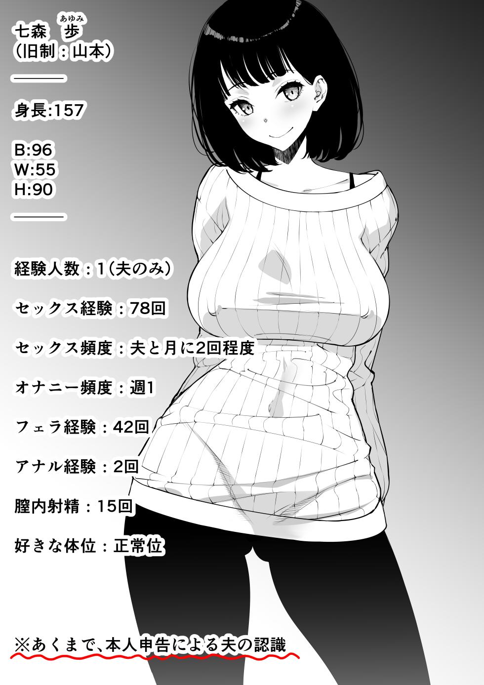 [Sanazura Doujinshi Hakkoujo (Sanazura Hiroyuki)] Aisai, ochiru 〜 uwaki sekkusu de Oho-goe zetchou akume suru kyonyuu tsuma no netorare o oredake ga shiranai 〜 - Page 3