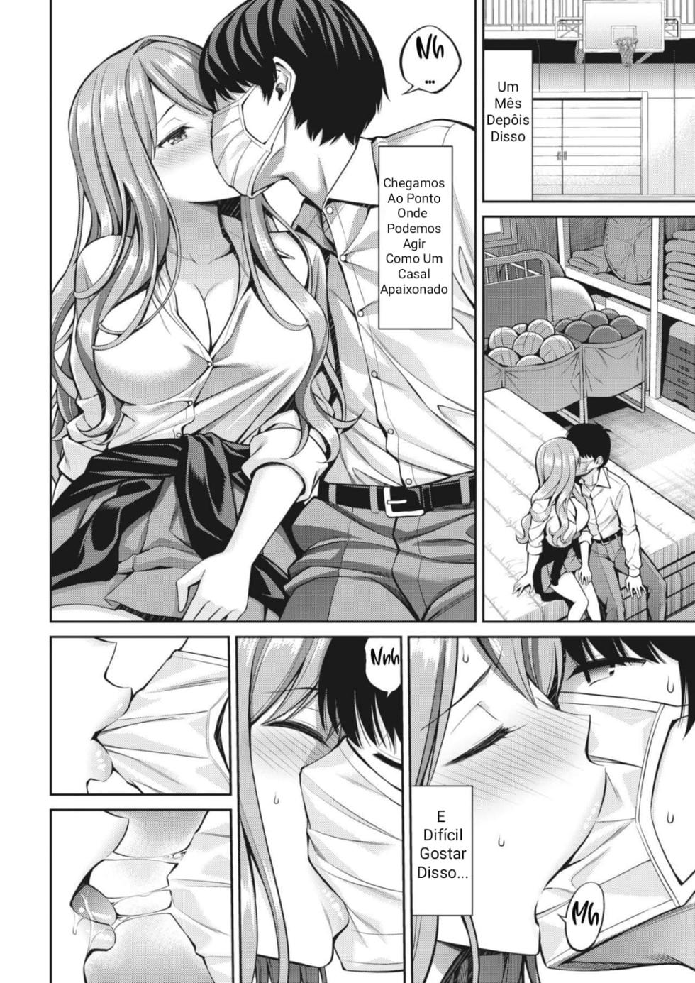 [Yahiro Pochi] Oblaat - Indirect kiss & sex & love | Indirect Kiss E Sex E Love (COMIC Kairakuten 2021-08) [Portuguese-BR] [Leon] [Digital] - Page 6