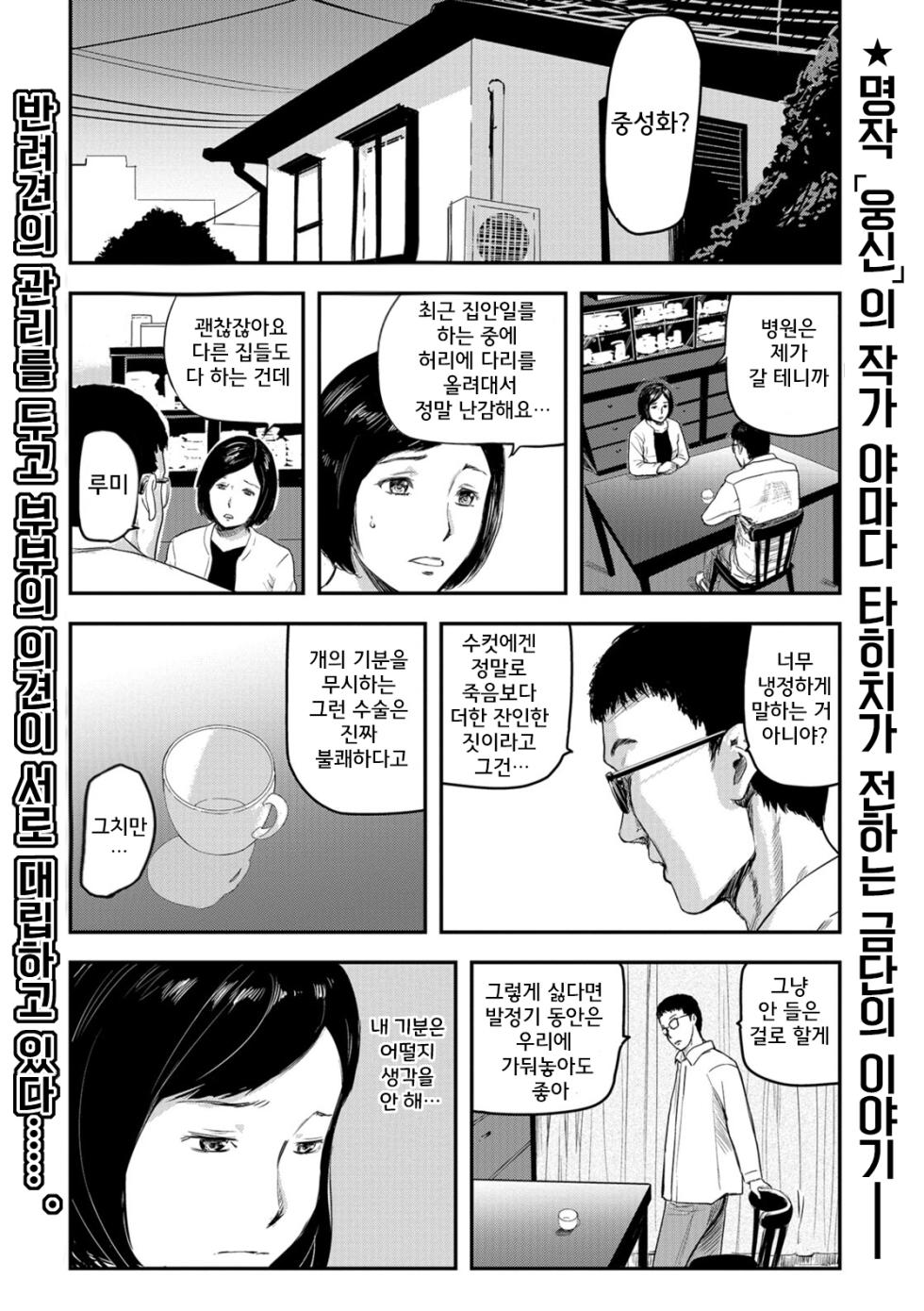 [Yamada Tahichi] Tsuma ga Inu ni Kawaru Toki -The Change of Human Being- | 아내가 암캐로 바뀔 때 (Kemono DIRECT 5) [Korean] [Decensored] [Digital] - Page 1