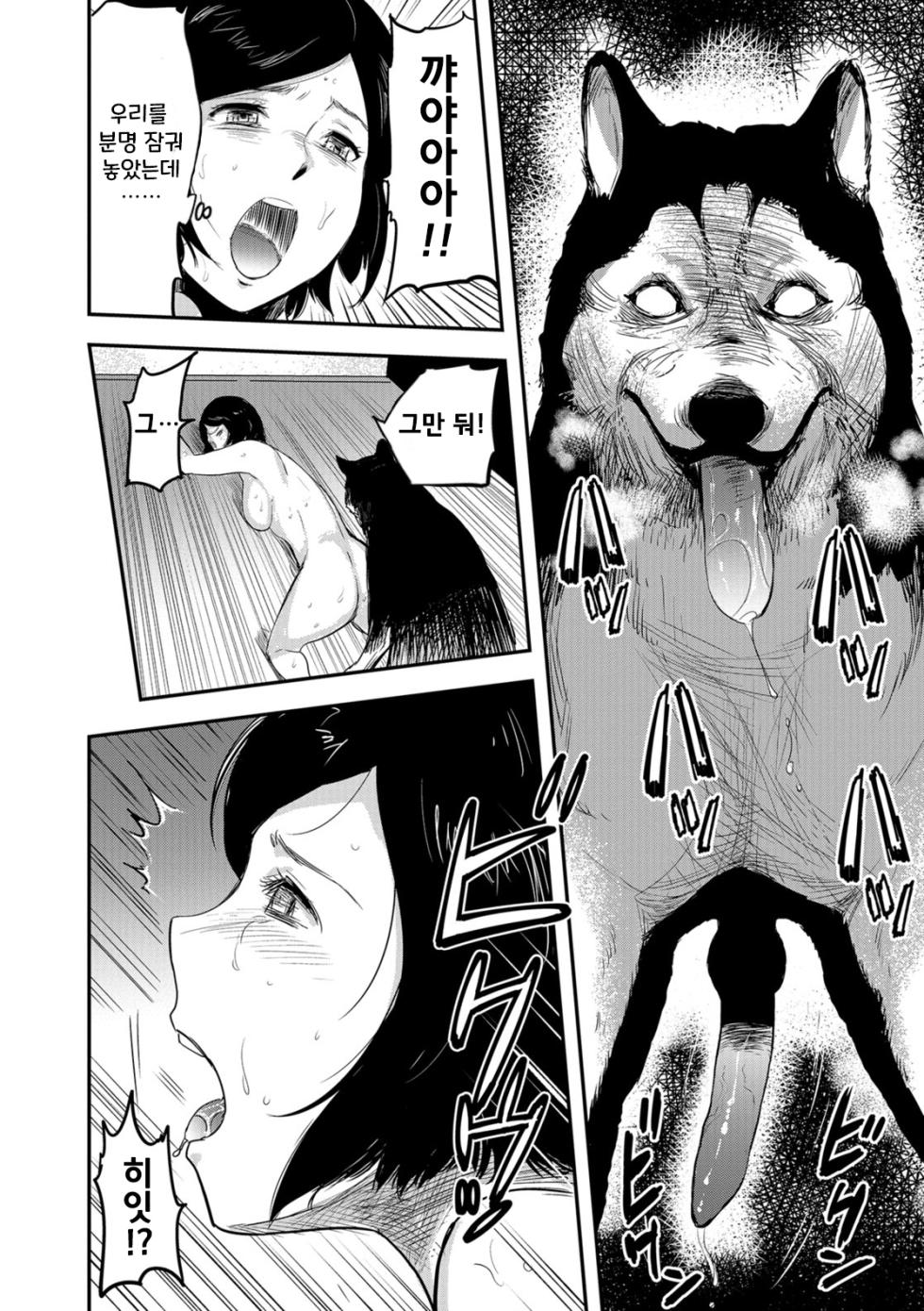 [Yamada Tahichi] Tsuma ga Inu ni Kawaru Toki -The Change of Human Being- | 아내가 암캐로 바뀔 때 (Kemono DIRECT 5) [Korean] [Decensored] [Digital] - Page 10