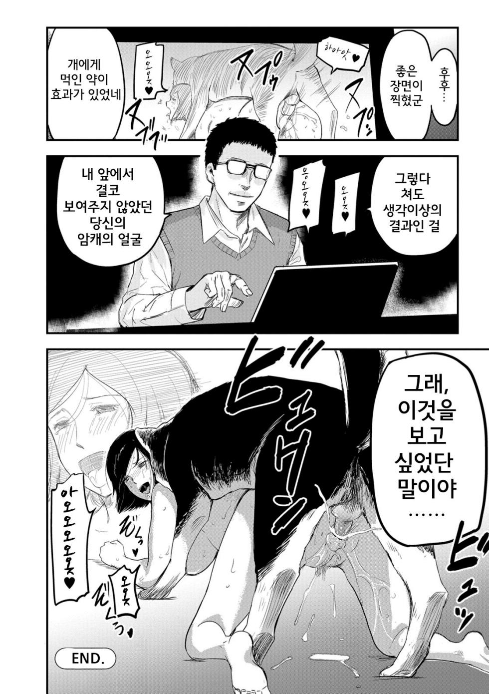[Yamada Tahichi] Tsuma ga Inu ni Kawaru Toki -The Change of Human Being- | 아내가 암캐로 바뀔 때 (Kemono DIRECT 5) [Korean] [Decensored] [Digital] - Page 20