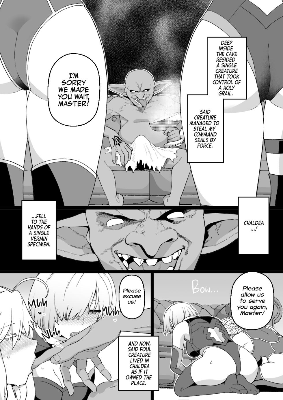 [Mo] Artoria to Mash, Goblin Kan Manga (Fate/Grand Order) | Artoria and Mashu Violated by a Goblin! [English] [Team Rabu2] - Page 2