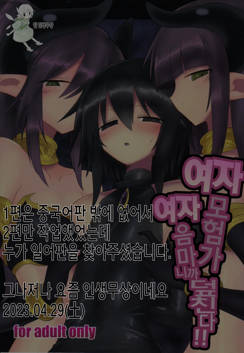 [Shadan Katsudoh (Kyuusuikei)] Onna Inma dakara Onna Boukensha Osou ne!! | 여자 음마니까 여자 모험자 덮친다!! [Korean] [팀 인생무상] [Digital] - Page 31