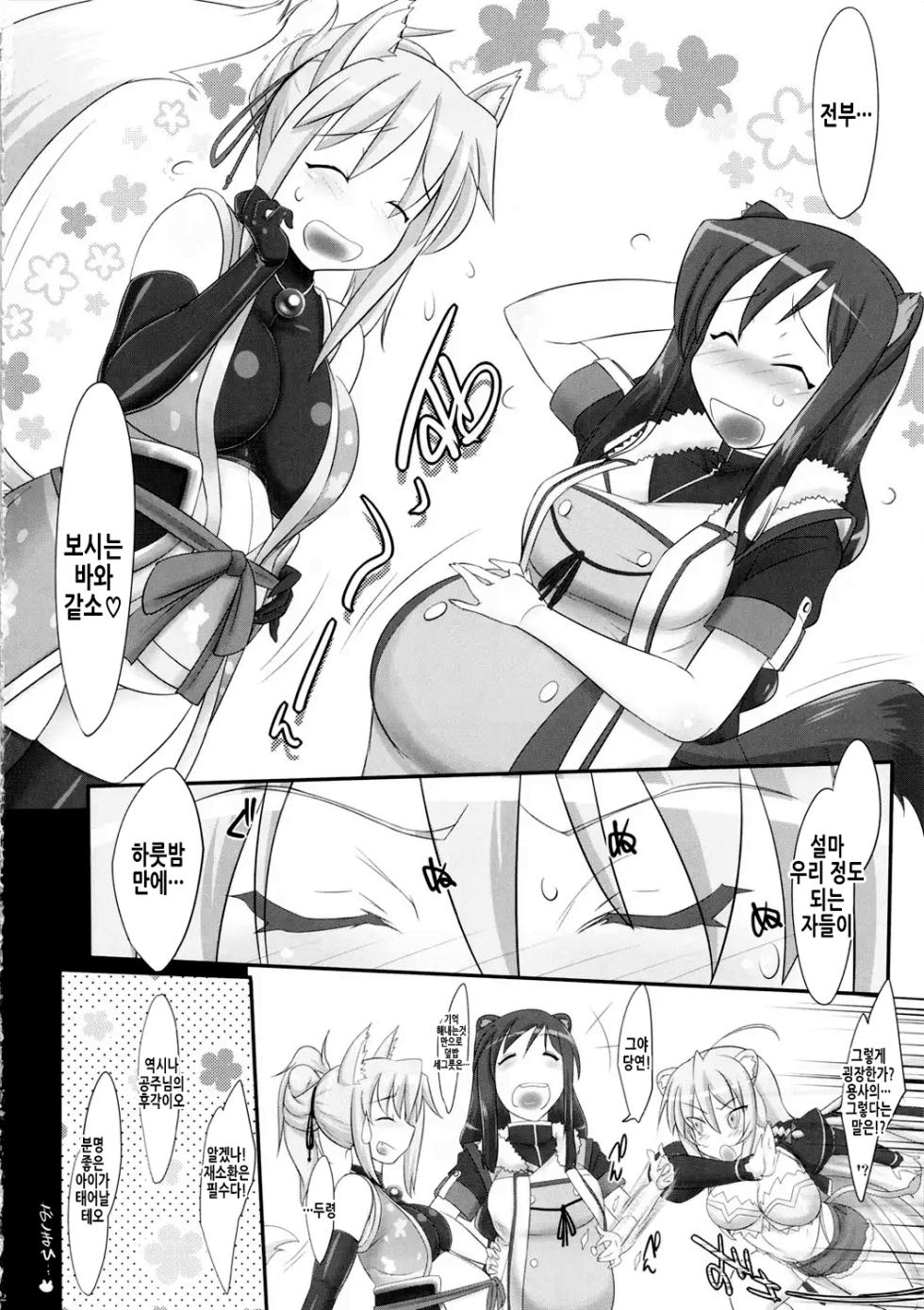 (C82) [Kinbou Sokai (Konmori)] Onmitsu Adabana-hikae (DOG DAYS) [Korean] - Page 33