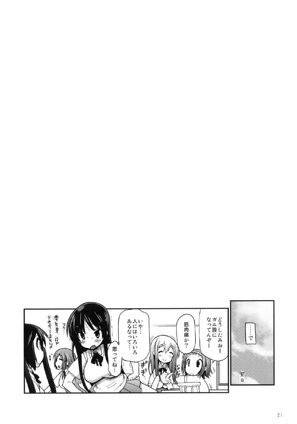 (Tora Matsuri 2010) [Matsumoto Drill Kenkyuujo (Naganoon, Kazumi Yoshiyuki)] Houkago ○○ Time (K-ON!) - Page 20