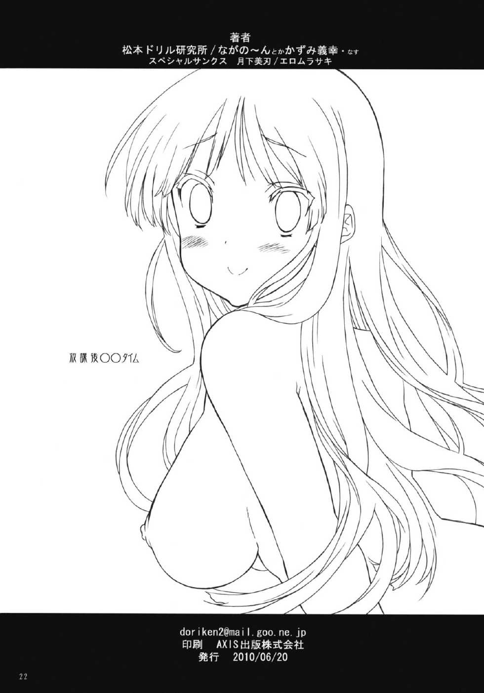 (Tora Matsuri 2010) [Matsumoto Drill Kenkyuujo (Naganoon, Kazumi Yoshiyuki)] Houkago ○○ Time (K-ON!) - Page 21