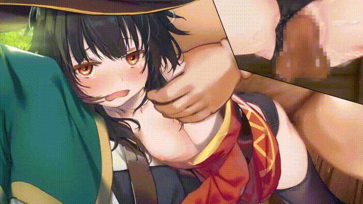 [Harutoshi] MP切れでカズマの背中でぐったり中のめぐみんが馬車の中で集団痴漢に遭うやつ [Animated] (Kono Subarashii Sekai ni Syukufuku o!) - Page 23