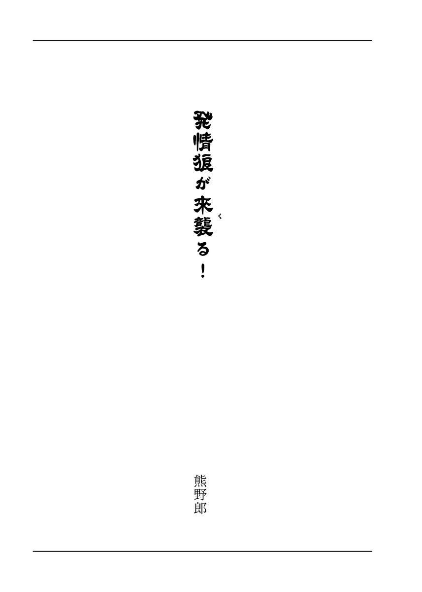 [Chinchintei (chin)][Asa2ki(asagi)]【例大祭20新刊】東方R-18小説本「発情狼が来襲る！」 - Page 3