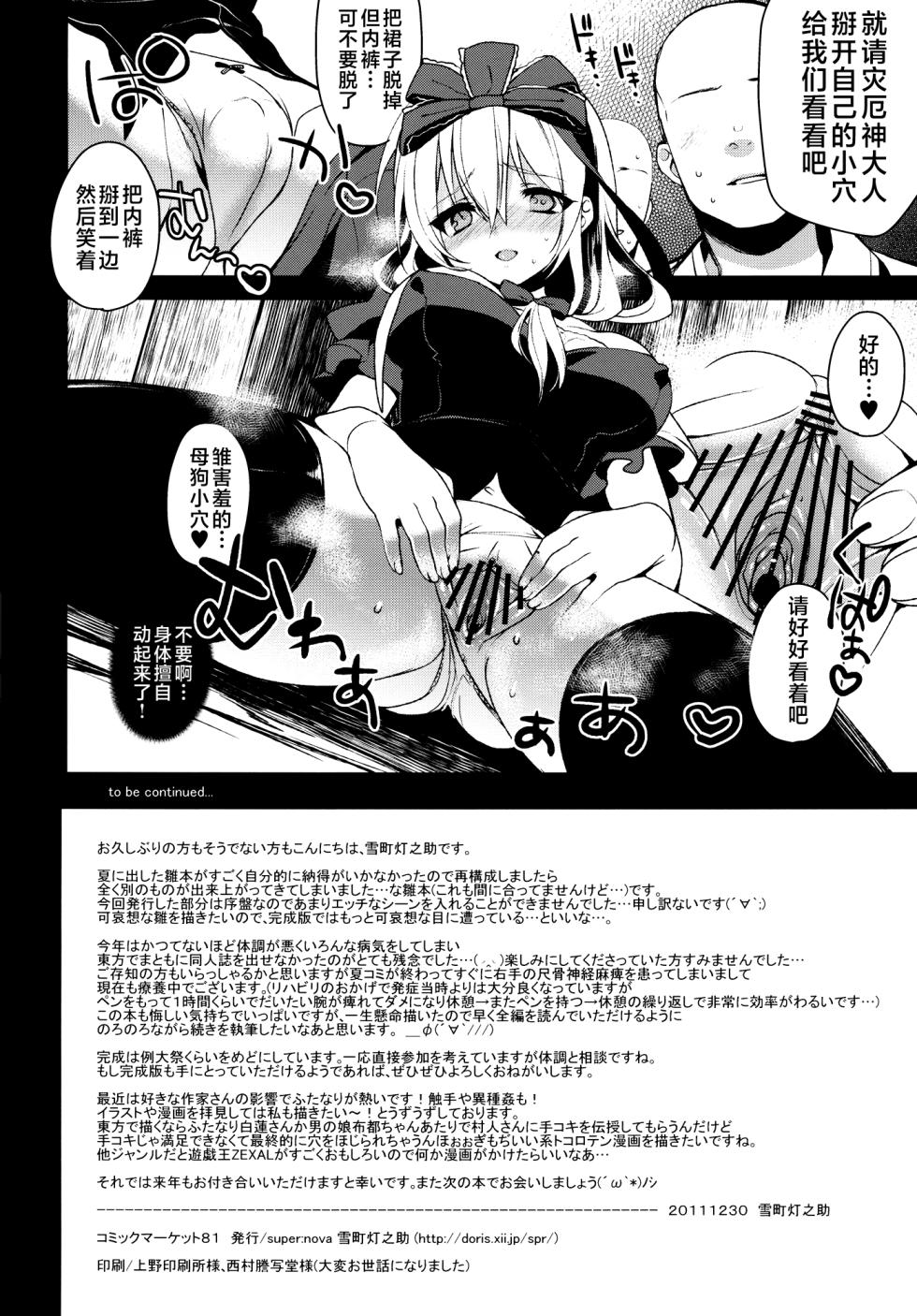(C81) [super:nova (Yukimachi Tounosuke)] Shiawase na Yakujin-sama (Touhou Project) [Chinese] - Page 18