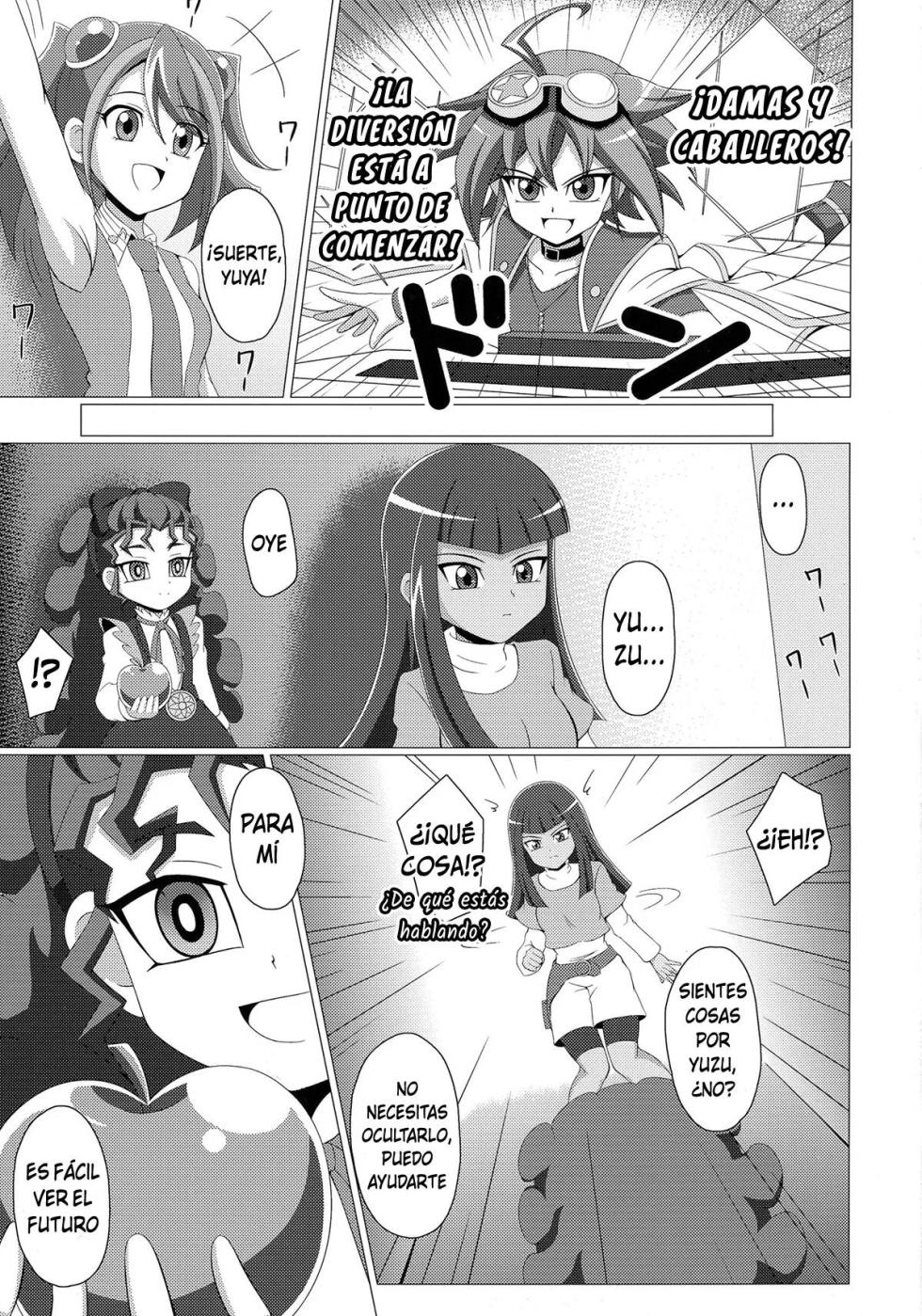 (COMIC1☆9) [BurstBomb.T (TKP)] Mieru no Uranai dai Sakusen (Yu-Gi-Oh! ARC-V) [Spanish] [Doragon no Tensei] - Page 3