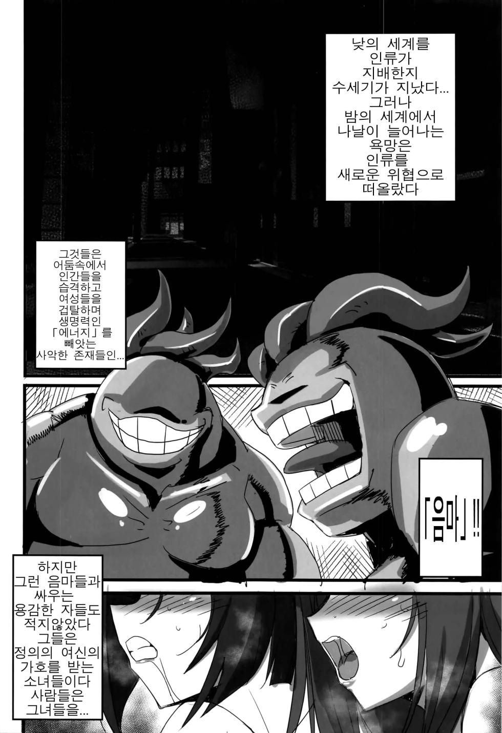 (C100) [Transistor Baby (Hata)] Seizai no Otome Astrea ~Inma no Kougyaku Energy Drain ni Yabureta Seishoujo~ [korean] - Page 3