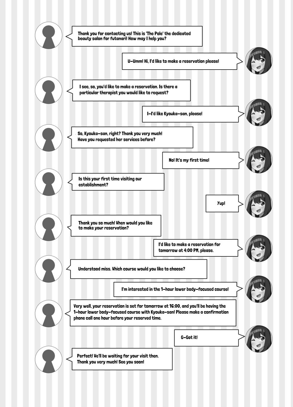 [Kosuko Teikoku (Sella)] Futanari Kaiwai no Ecchi na Omise ni Itte Mita! ~Kenzen? Esthe-ten Hen~ | I went to the naughty shops in the futanari neighborhood! ~Wholesome? Beauty Salon~ [Digital] [English] [Suzuki Marmalade] - Page 3