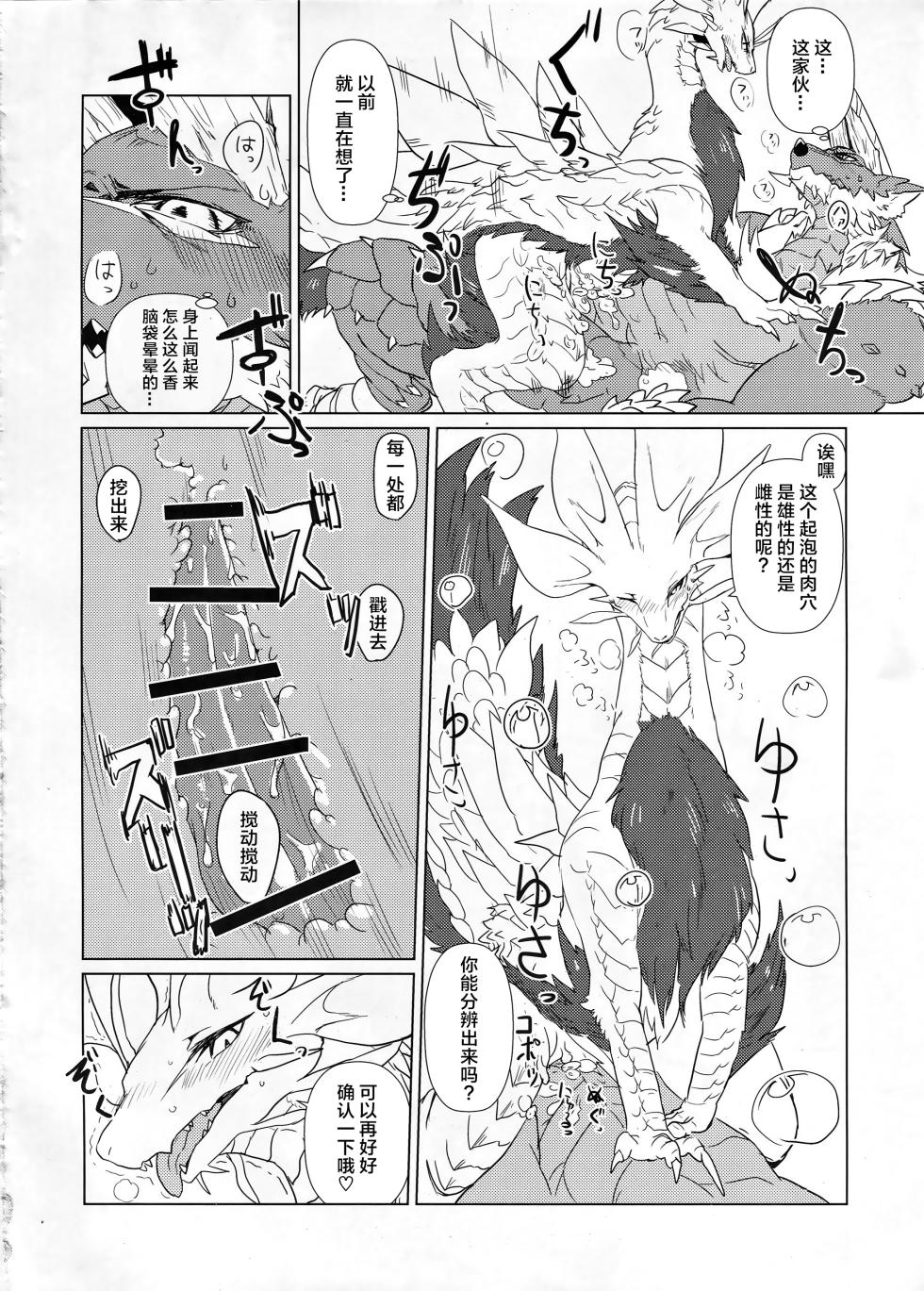 (Kemoket 5) [Hoshi Futatsu. (Yoo Oona)] Tsukiyo ni Haeru Awa no Hana | 月夜映照下的泡沫之华 (Monster Hunter) [Chinese] [ZX个人汉化] - Page 13