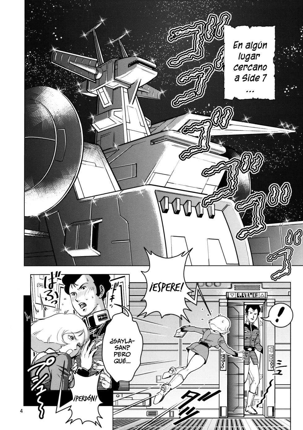(SC42) [Skirt Tsuki (keso)] Sayla Hatsujou (Mobile Suit Gundam) [Spanish] [Lanerte] - Page 3