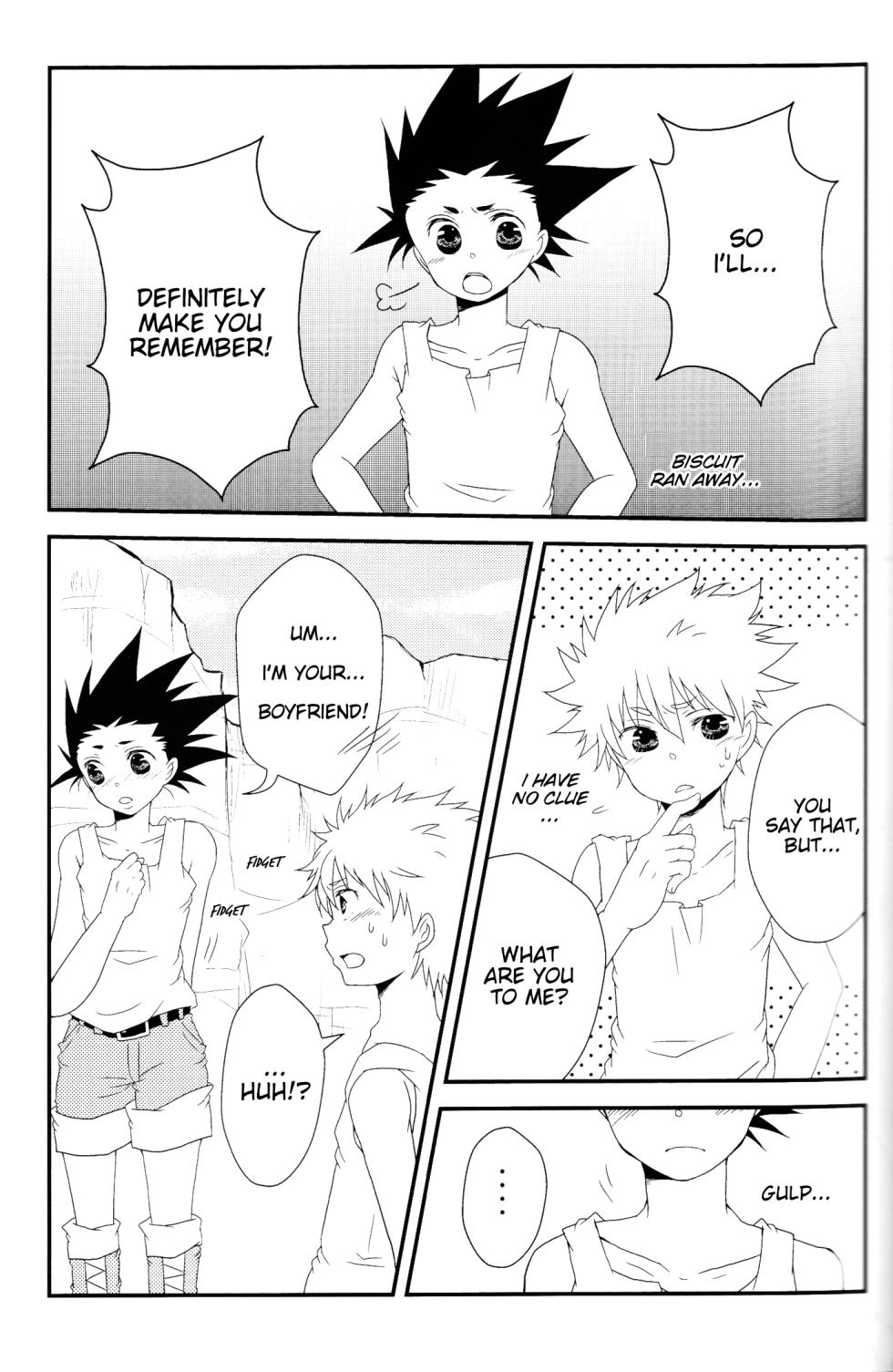 [SHIROZONE (Mizushiro Yuduki)] Memory Kiss (Hunter x Hunter) [English] [Willeke4439] - Page 8