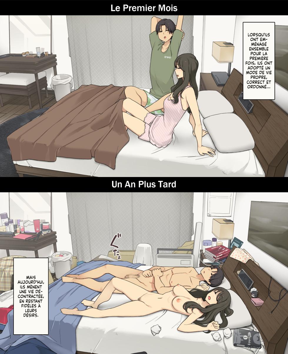 [Wakamatsu] A Day in the Life of a Couple: Their First Month Living Together vs. One Year Later | Une journée dans la vie d'un couple : Premier mois vs un an plus tard [French] [Histoire d'Hentai] - Page 29