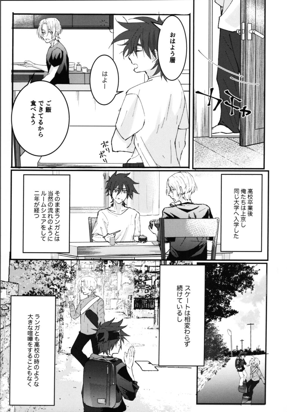 (OPEN THE GATE! 7) [Kura ro kura ro (Makino)] Kimi no negao ni koishiteru (SK8 The Infinity) - Page 4