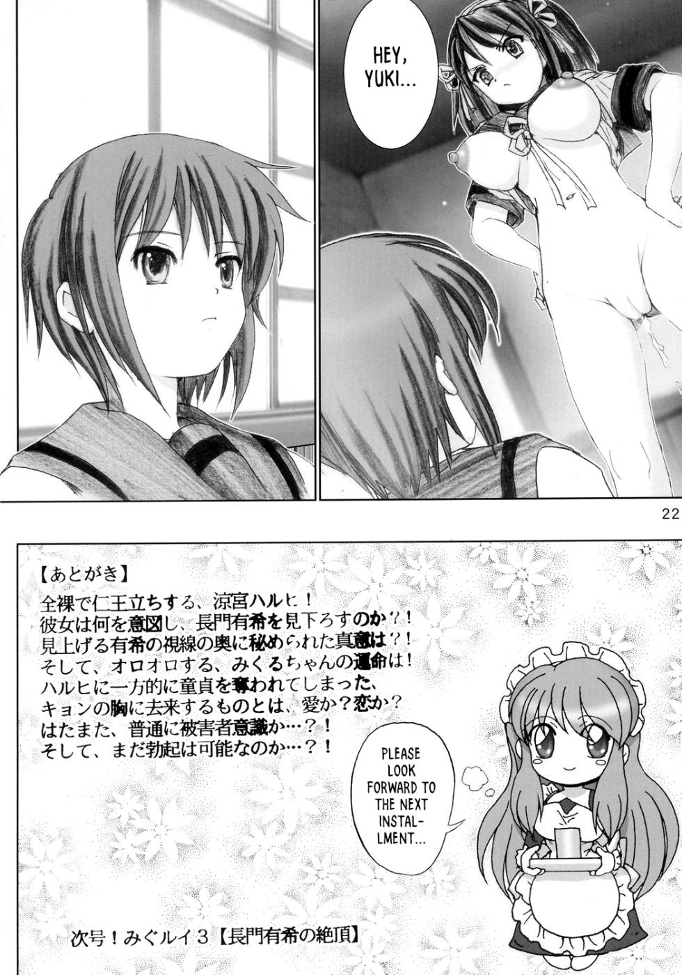 [Raijinkai (Haruki Genia)] Migurui 2 (The Melancholy of Haruhi Suzumiya) [English re-translated & uncensored] - Page 21