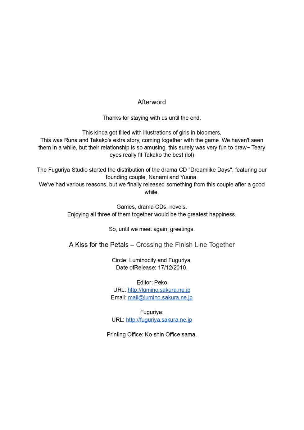 A Kiss For The Petals - Crossing the Finish Line Together - Page 40