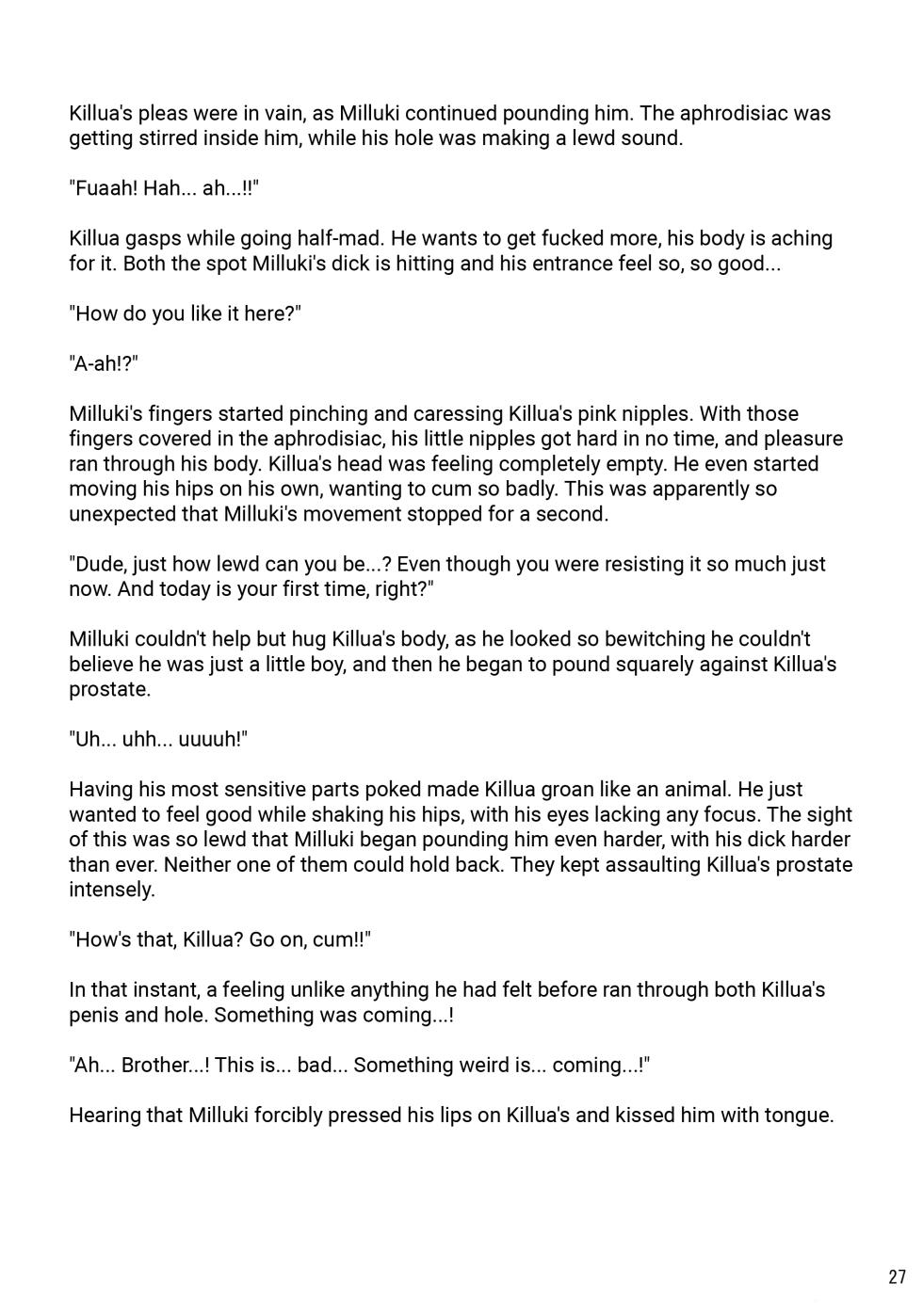 (C82) [Shounen Byoukan (Kanno Izuka)] Sannan ga Ecchi na Jouken Kyoubai ni Deru Ohanashi. | A Story About the Third Son Appearing on a Naughty Conditional Auction. (Hunter x Hunter) [English] {Chin²} - Page 26